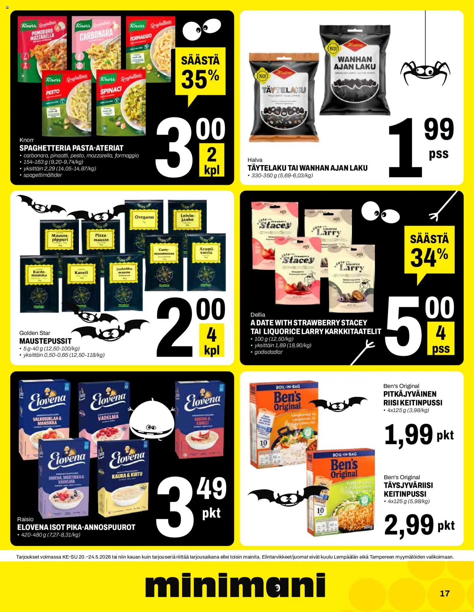 Minimani tarjoukset – voimassa 20.05.2026 alkaen | Sivu: 17 | Tuotteet: Vadelma, Mozzarella, Jauhe, Aromi