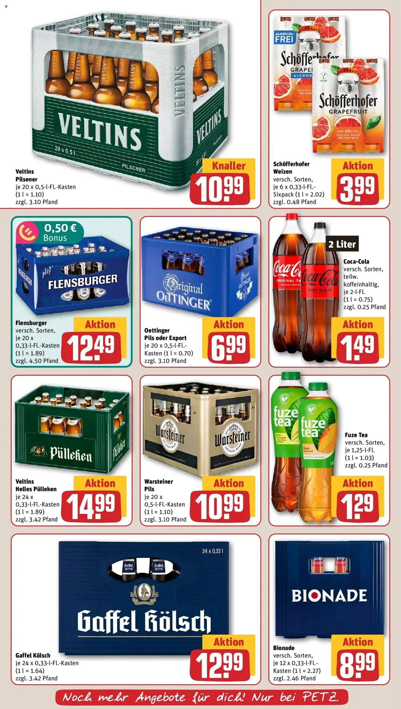 REWE Prospekt ab 10.08.2026 zum Blättern » Angebote | Seite: 18 | Produkte: Helles pulleken, Bionade, Grapefruit, Warsteiner