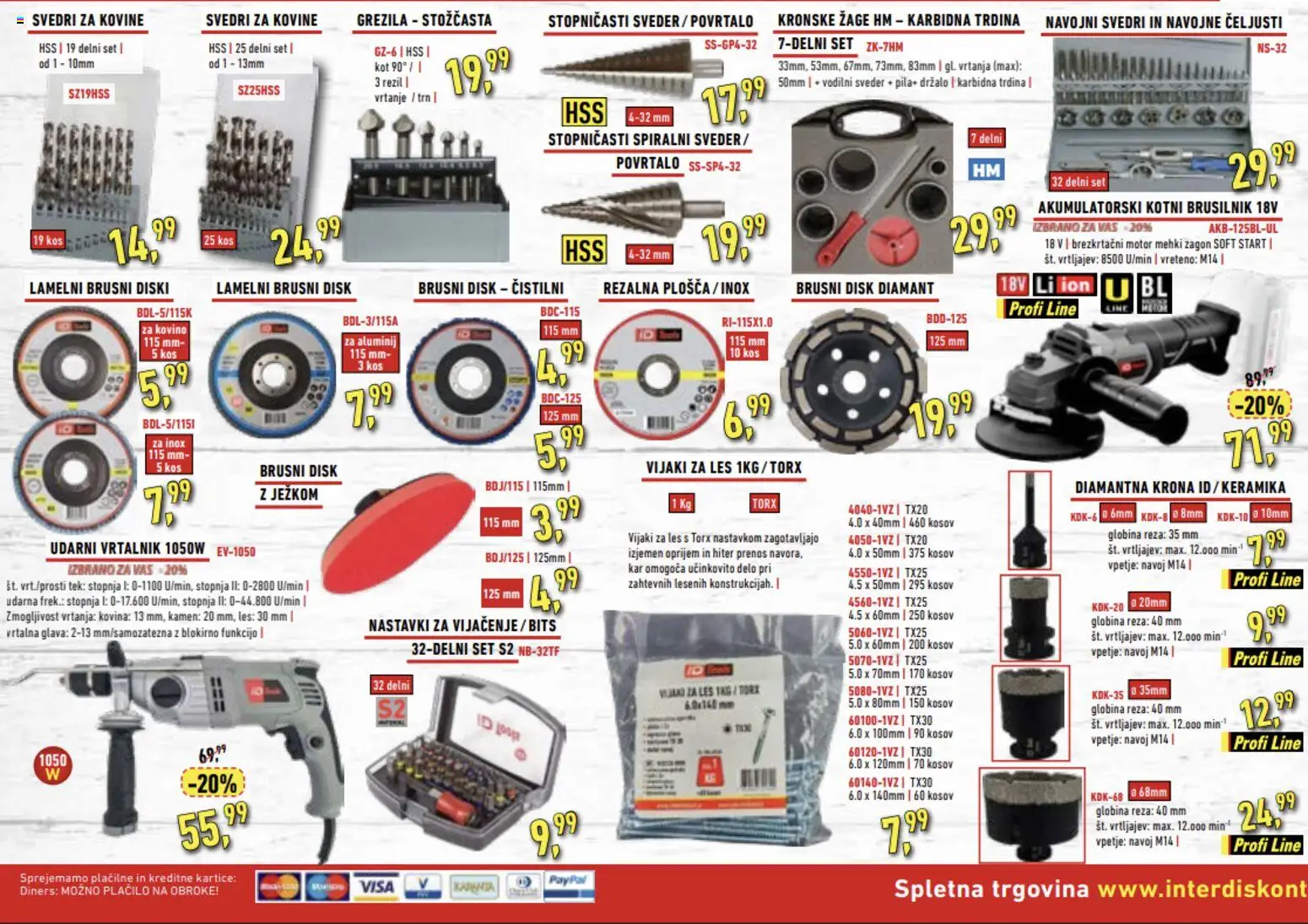 Novi Inter Diskont katalog ponudbe – veljaven od 10.08.2026 | Stran: 3 | Izdelki: Disk, Kos, Vrtalnik, Svedri