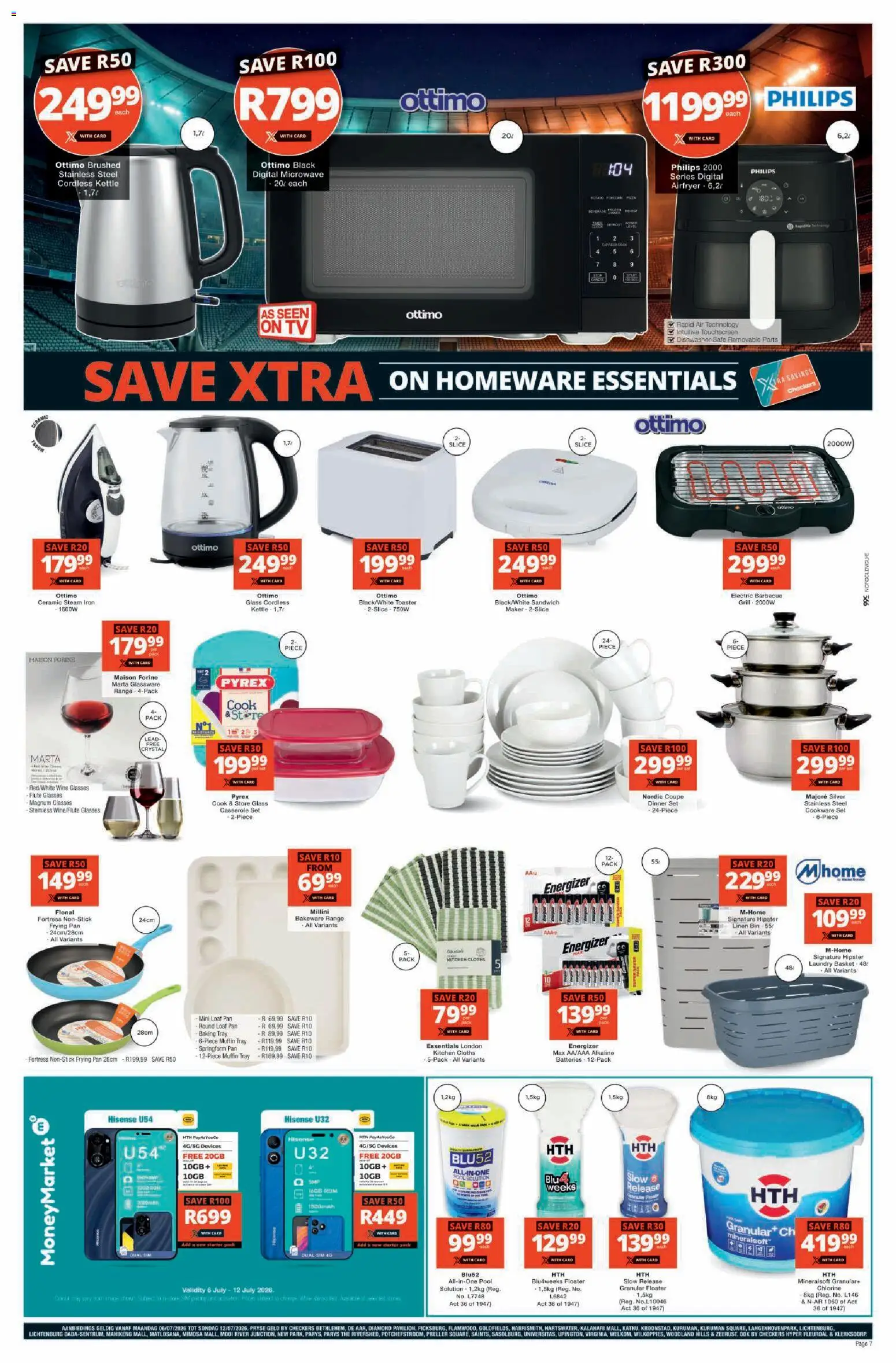 New Checkers catalogue – valid from 06/07/2026 | Page: 7 | Products: Sim, Tray, Glasses, Wine