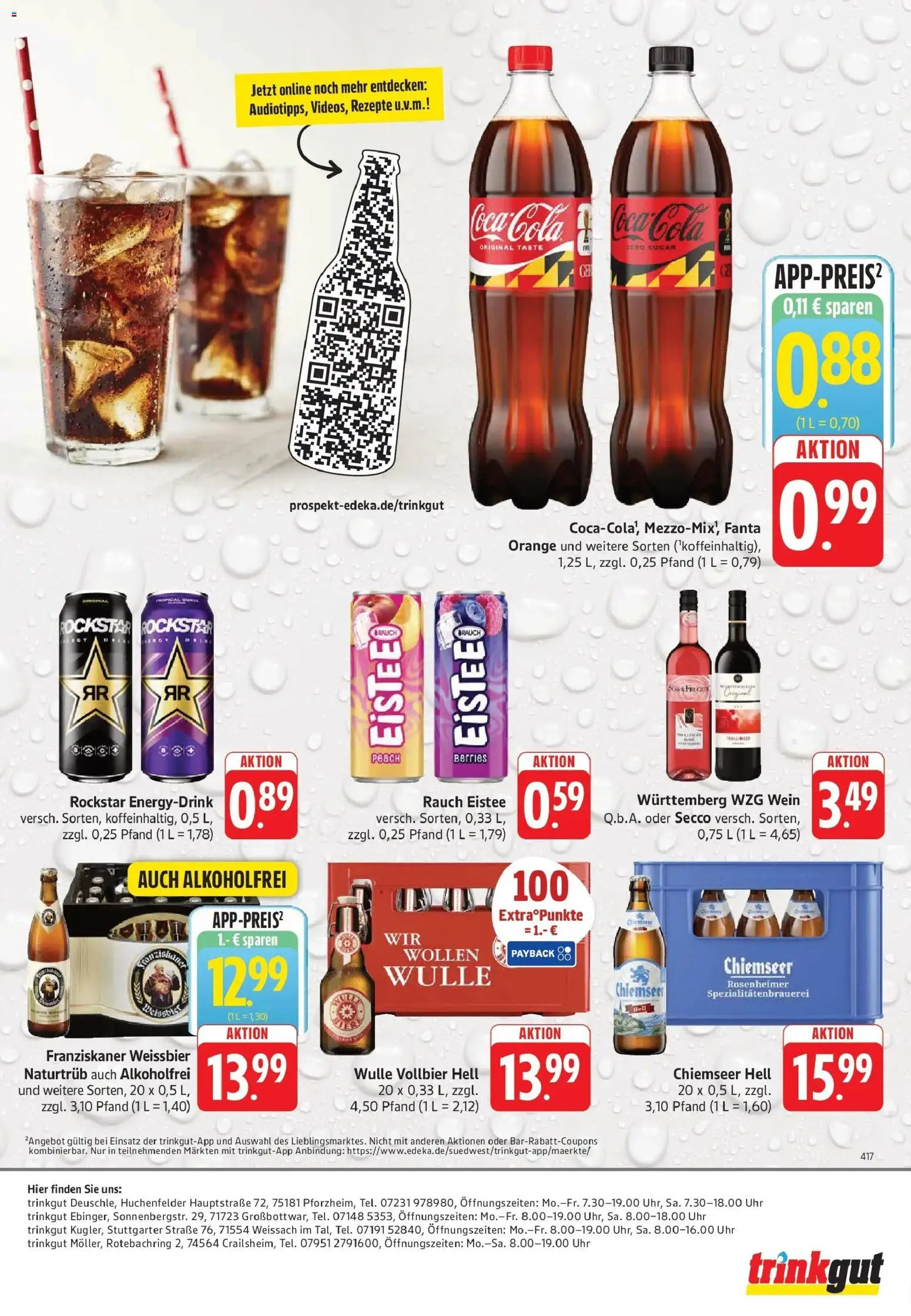Trinkgut Prospekt Pforzheim – gültig ab 06.07.2026 | Seite: 8 | Produkte: Fanta, Cola, Rockstar, Wein