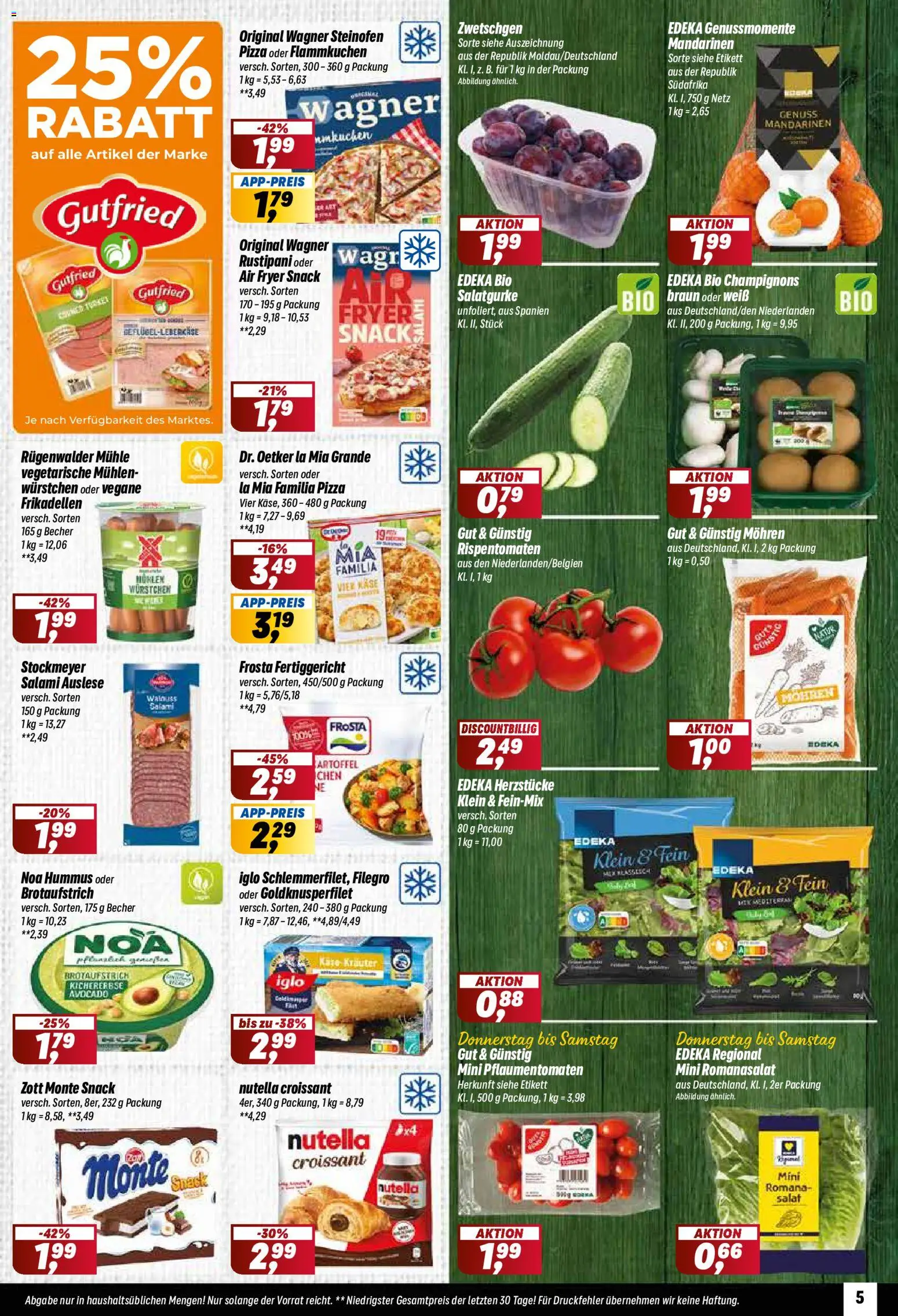 Simmel Prospekt – gültig ab 05.10.2026 | Seite: 5 | Produkte: Mühle, Mandarinen, Zwetschgen, Champignons