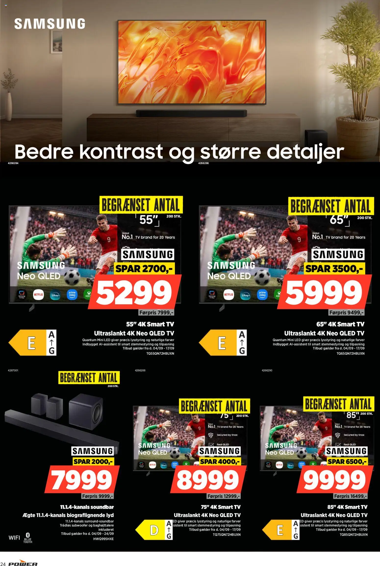 Power tilbudsavis – gyldig fra 04/09/2026 | Side: 24 | Produkter: Soundbar, Smart TV, Lyd, Video