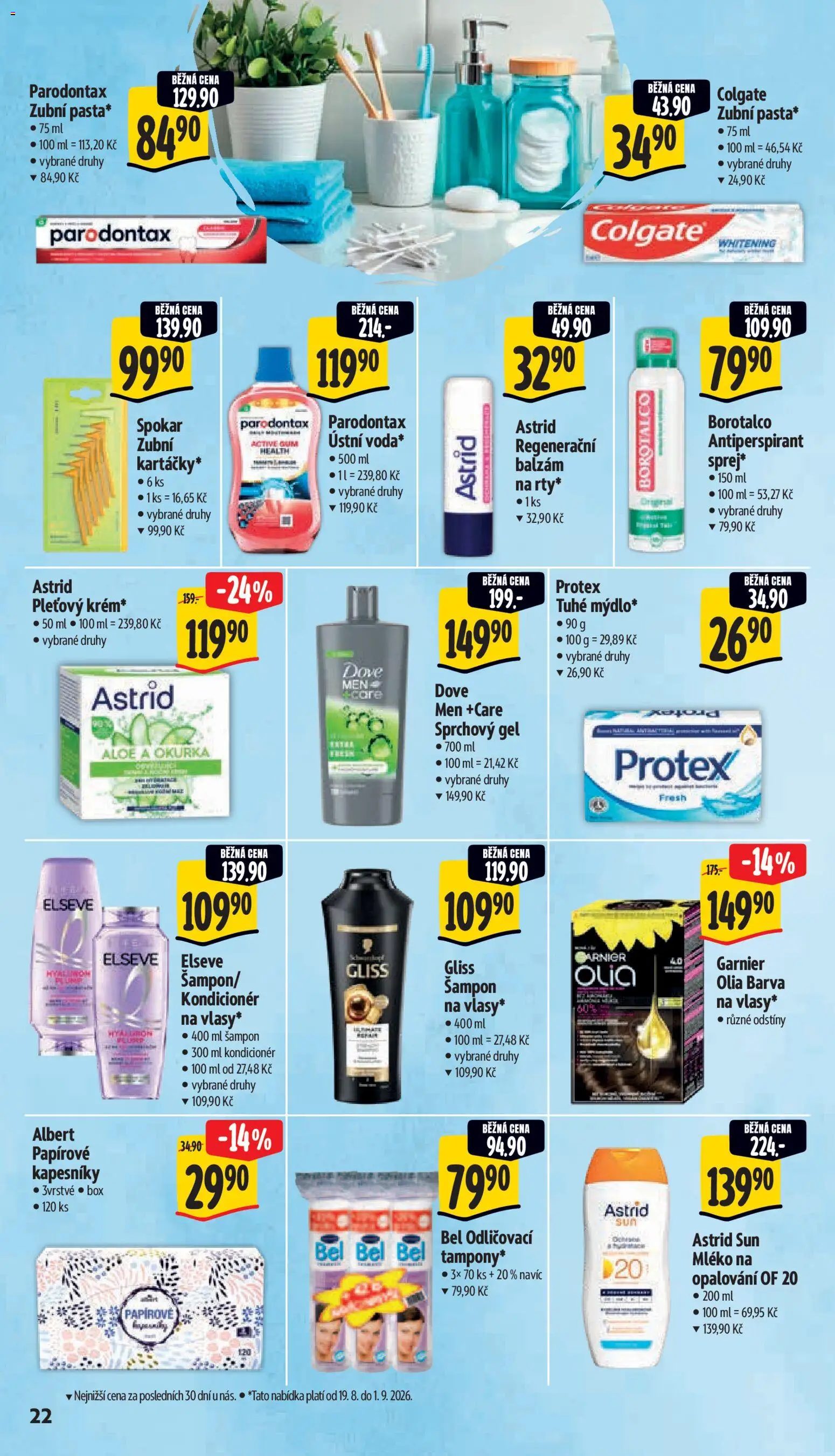 Albert leták - Hypermarket - Strakonice od 19.08.2026 | Strana: 32 | Produkty: Parodontax, Makeup, Papírové kapesníky, Kondicionér