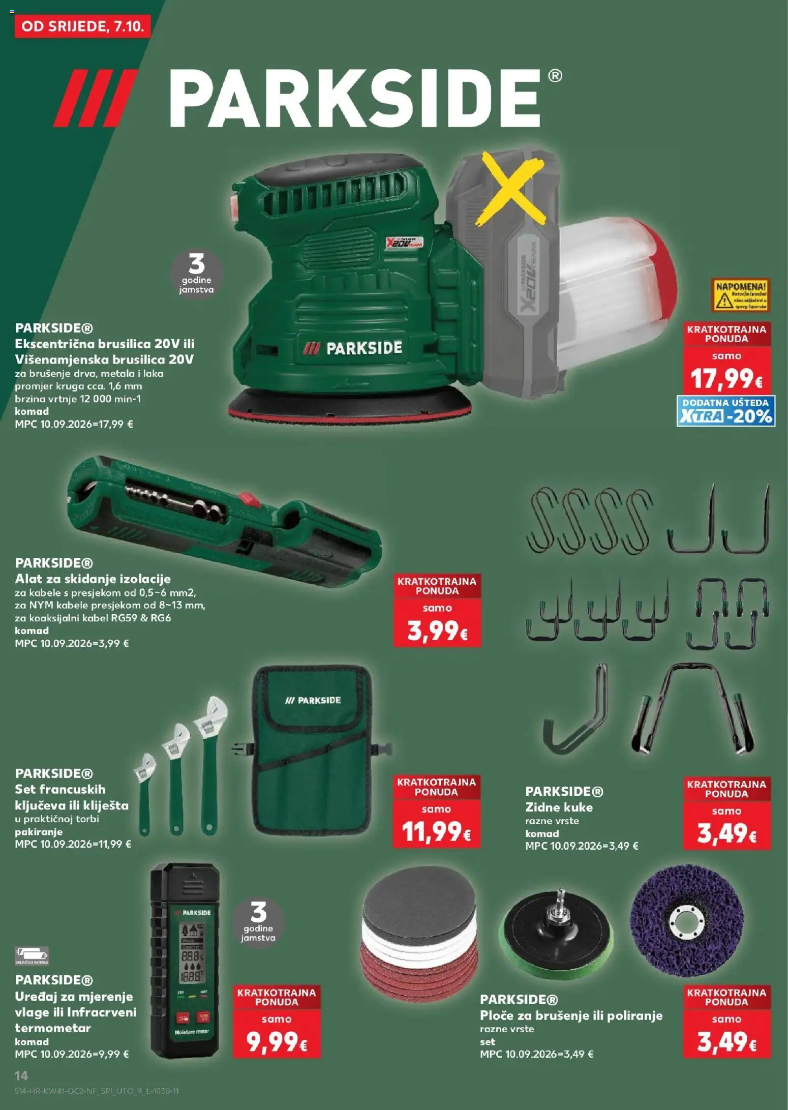 Kaufland katalog | vrijedi od 07.10.2026 | Stranica: 14 | Proizvodi: Termometar, Alat, Kabel, Parkside