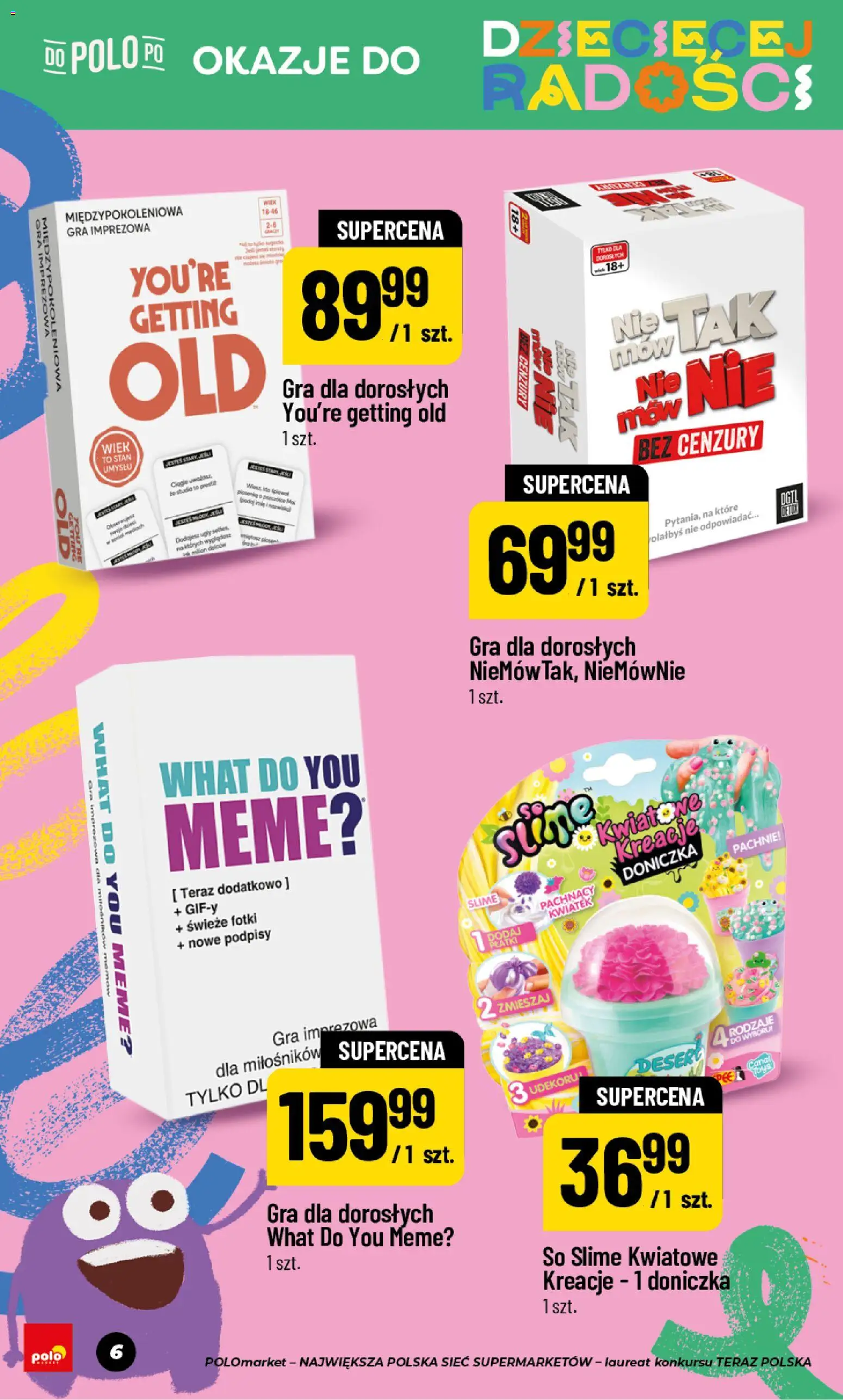 POLOmarket gazetka - Dzień Dziecka od 15.05.2026 | Strona: 6 | Produkty: Gra, Doniczka