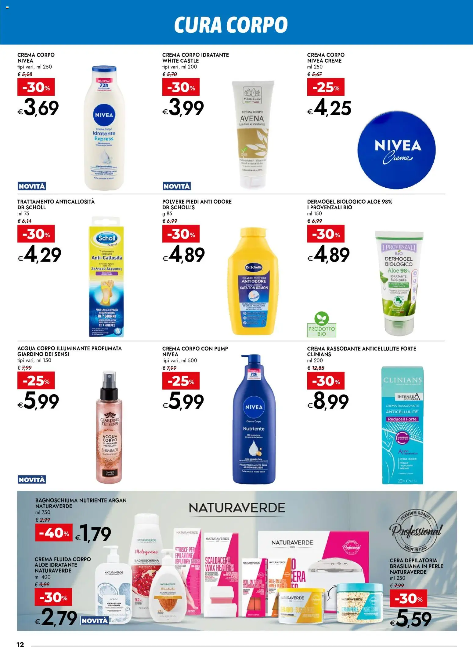 Volantino bennet del 11.06.2026 | Pagina: 12 | Prodotti: Crema, Bagnoschiuma, Cera depilatoria, Acqua