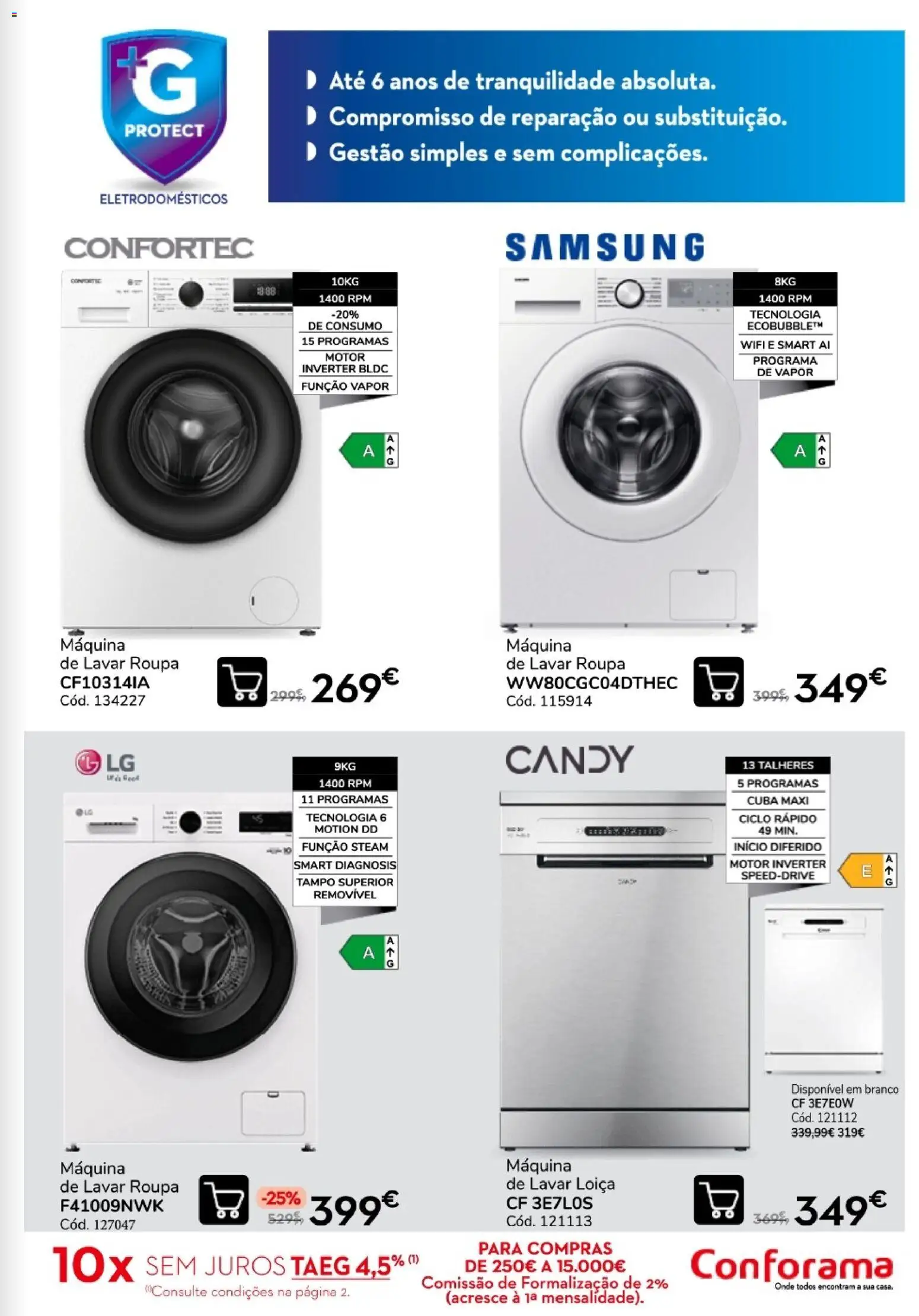 Conforama - Quinzena top │ válido de 10/09/2026 | Página: 17 | Produtos: Máquina de lavar, Talheres, Máquina de lavar roupa