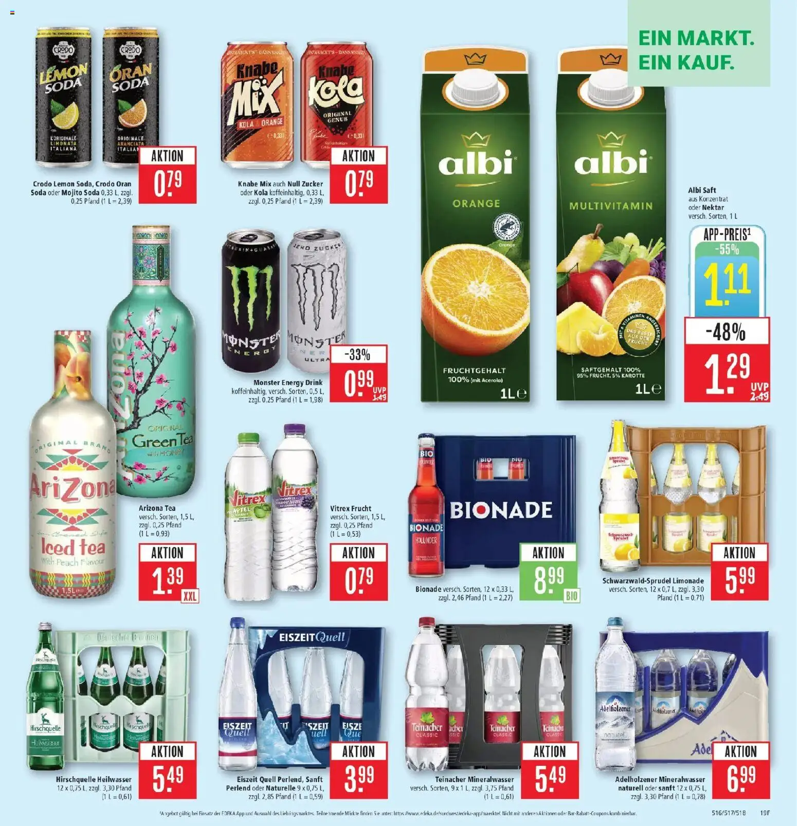 Marktkauf Prospekt Heidenheim (ab 28.09.2026) » Angebote online | Seite: 25 | Produkte: Energy, Bionade, Monster, Zucker