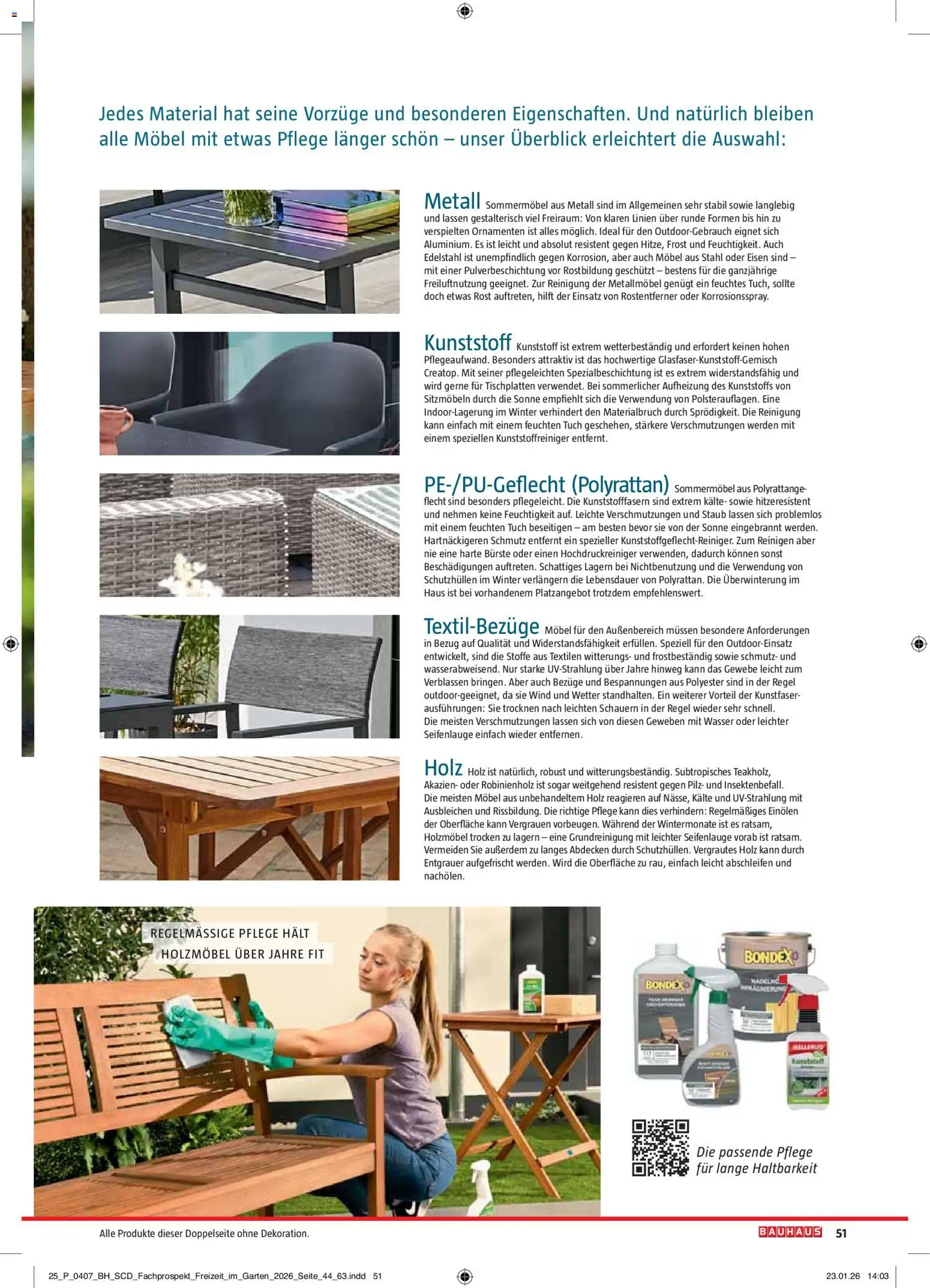 Bauhaus Freizeit im Garten – gültig ab 02.03.2026 | Seite: 51 | Produkte: Bürste, Wasser, Hochdruckreiniger