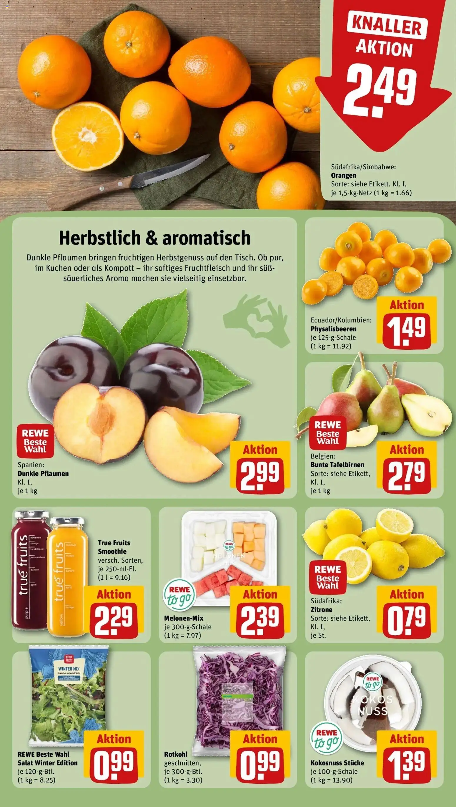 REWE Prospekt ab 05.10.2026 zum Blättern » Angebote | Seite: 8 | Produkte: Orangen, Gemüse, Zitrone, Salat