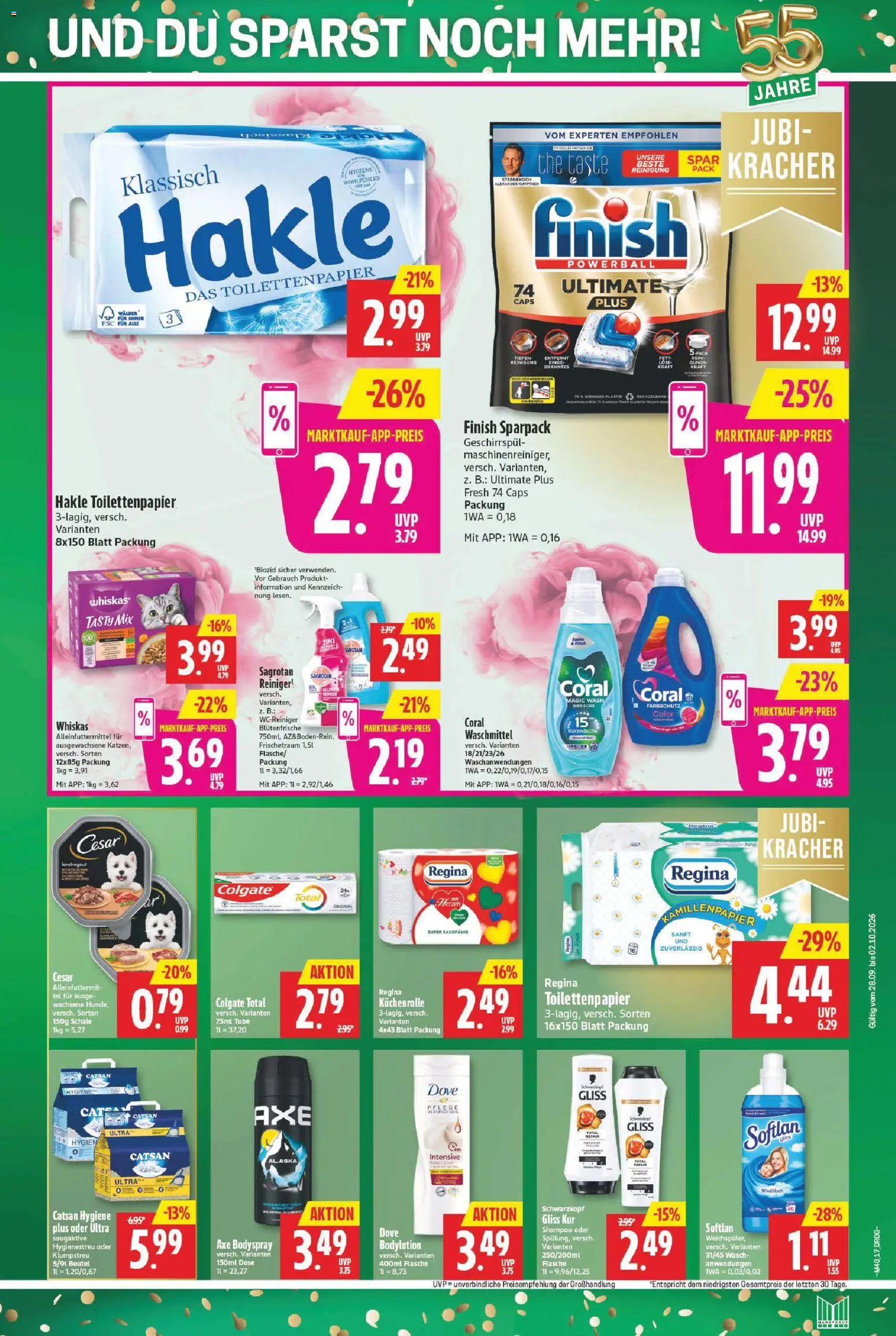 Marktkauf Prospekt – gültig ab 28.09.2026 | Seite: 17 | Produkte: Coral, Finish, Waschmittel, Whiskas