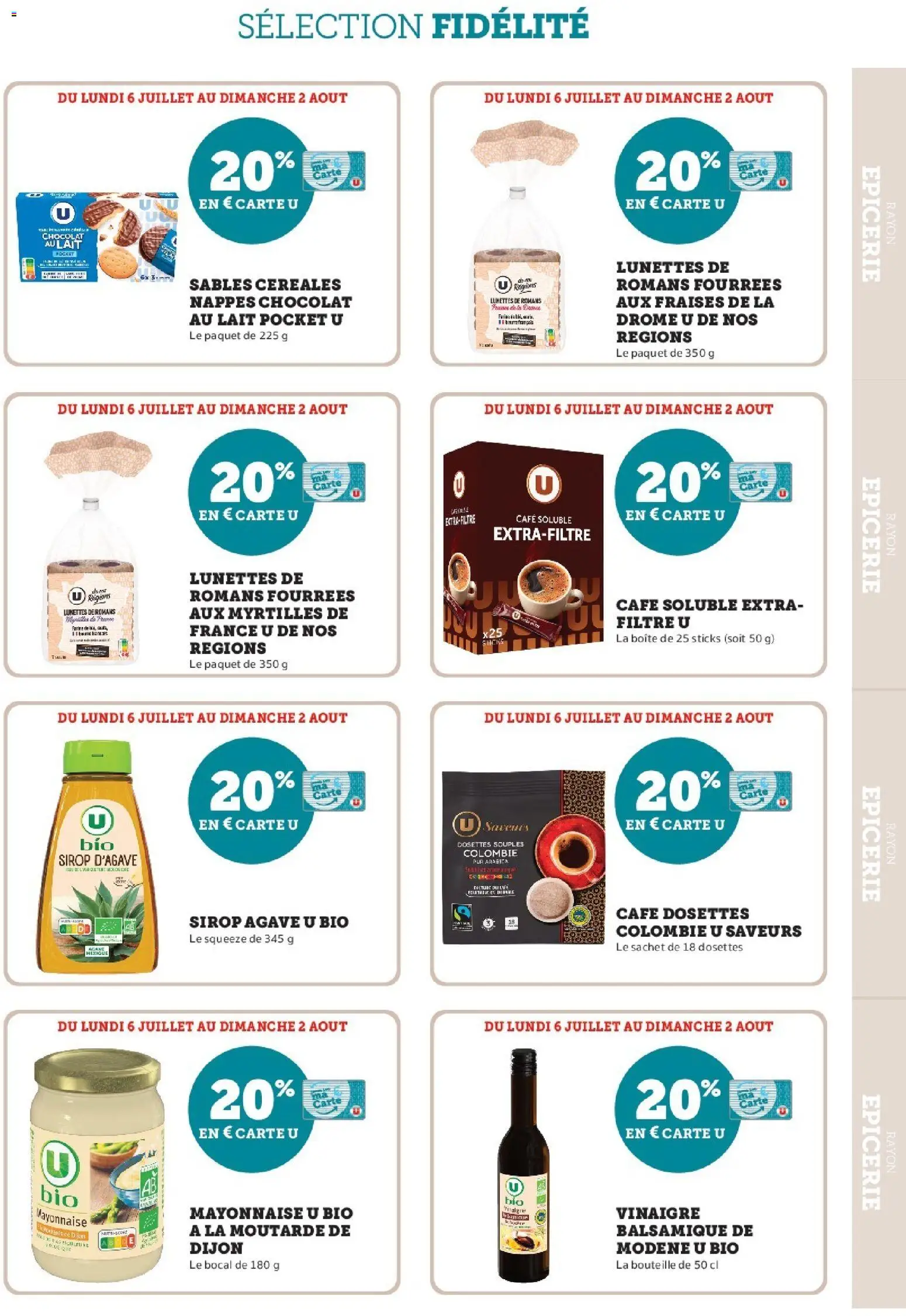 {H1} | Page: 15 | Produits: Café soluble, Chocolat, Fraises, Lunettes