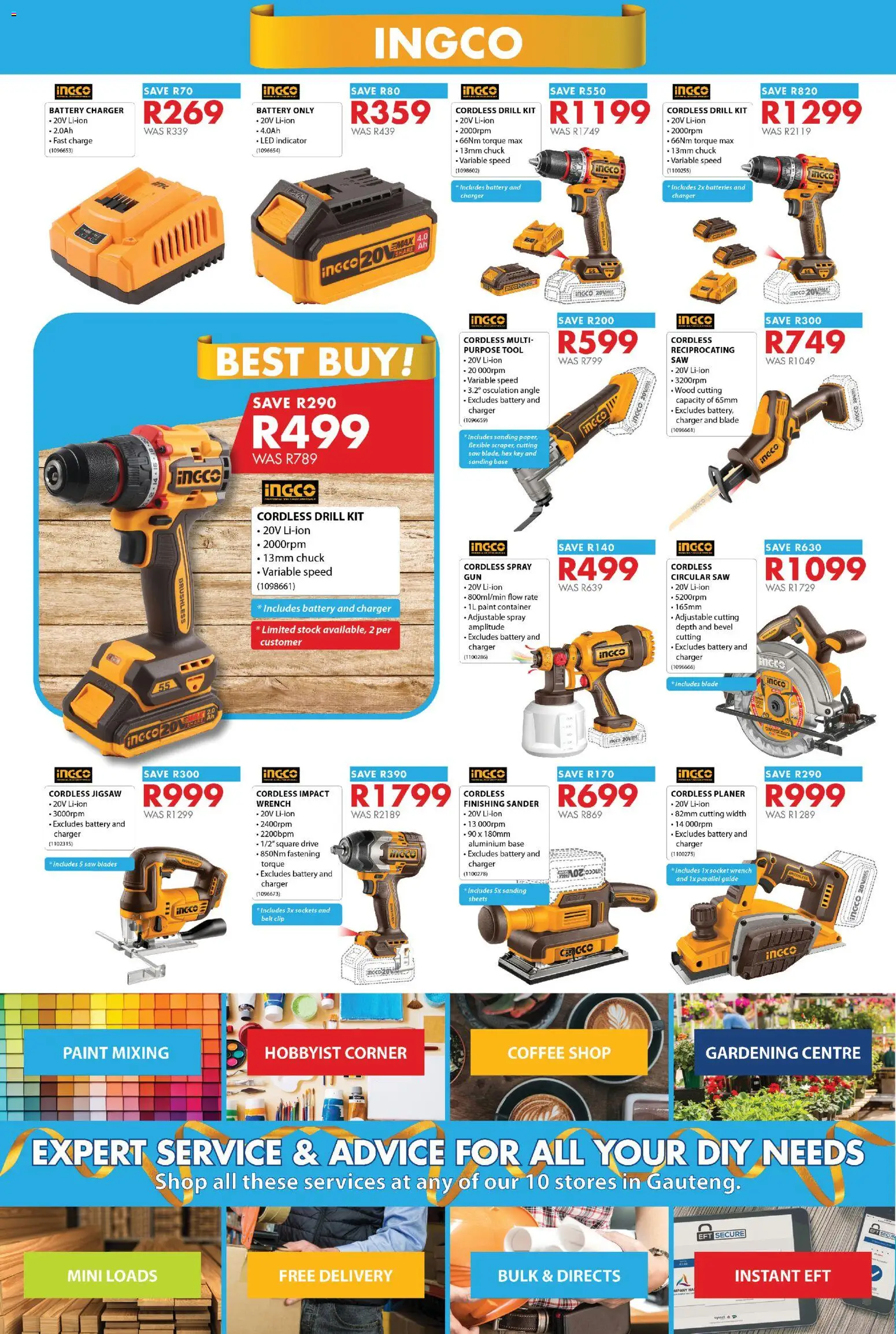 New Chamberlain catalogue – valid from 01/09/2026 | Page: 4 | Products: Drill, Paint, Jigsaw, Stock