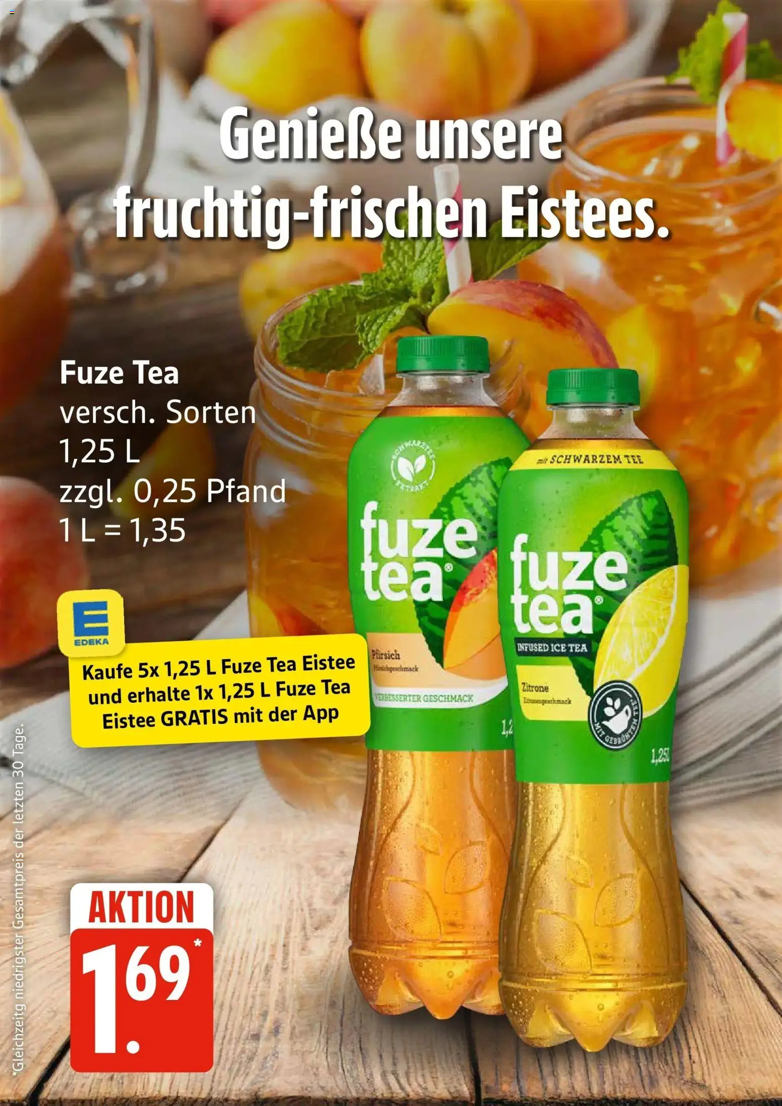 Edeka Prospekt Hamburg (ab 10.08.2026) » Angebote Online | Seite: 22 | Produkte: Fuze tea, Zitrone, Pfirsich