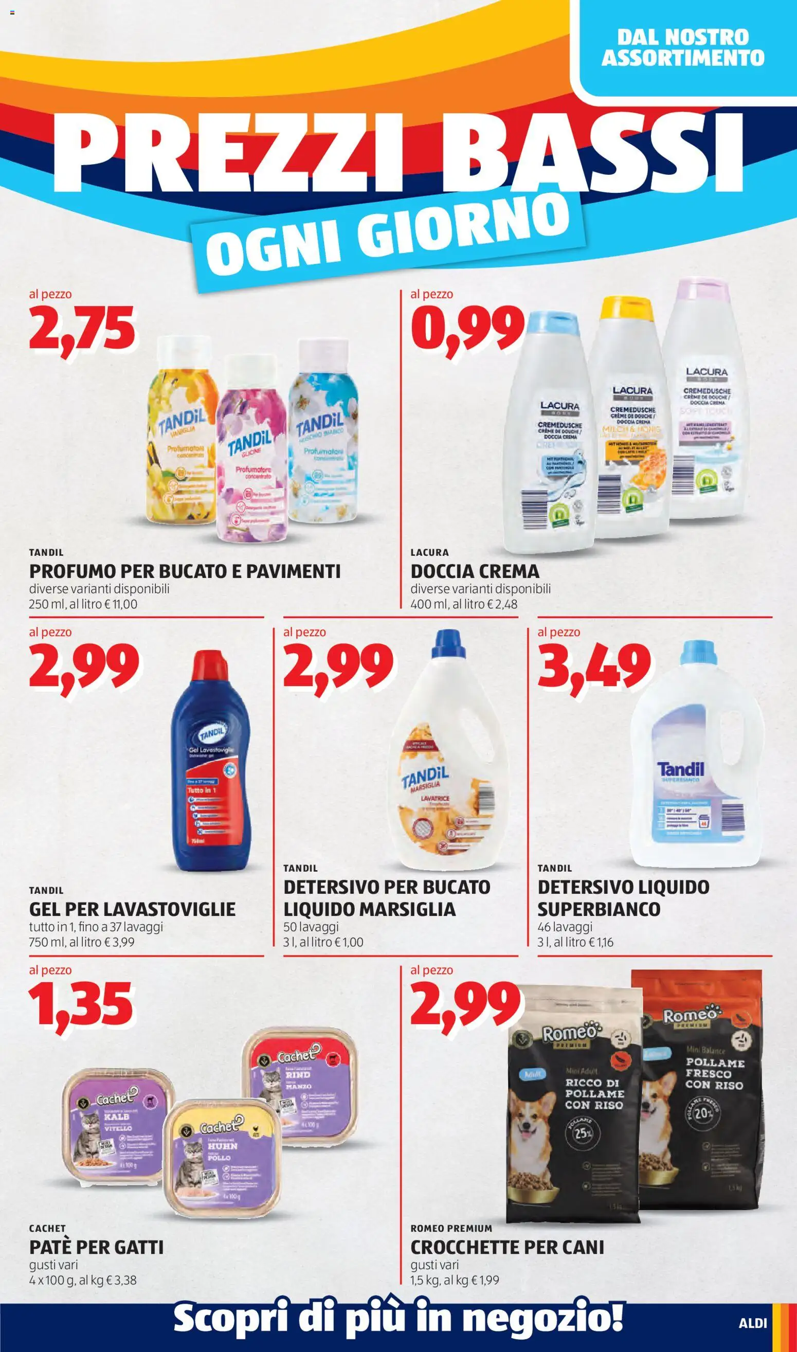 Volantino Aldi del 20/07/2026 | Pagina: 7 | Prodotti: Riso, Crocchette, Lavastoviglie, Profumo
