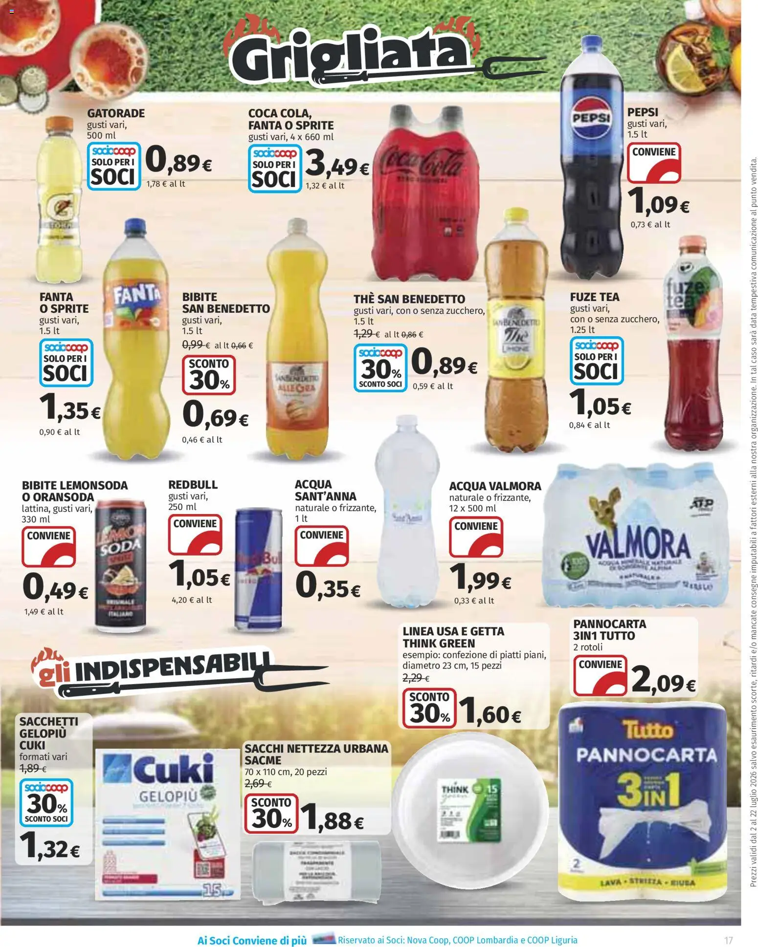 Volantino COOP del 02/07/2026 | Pagina: 17 | Prodotti: The, Bibite, Fanta, Pepsi