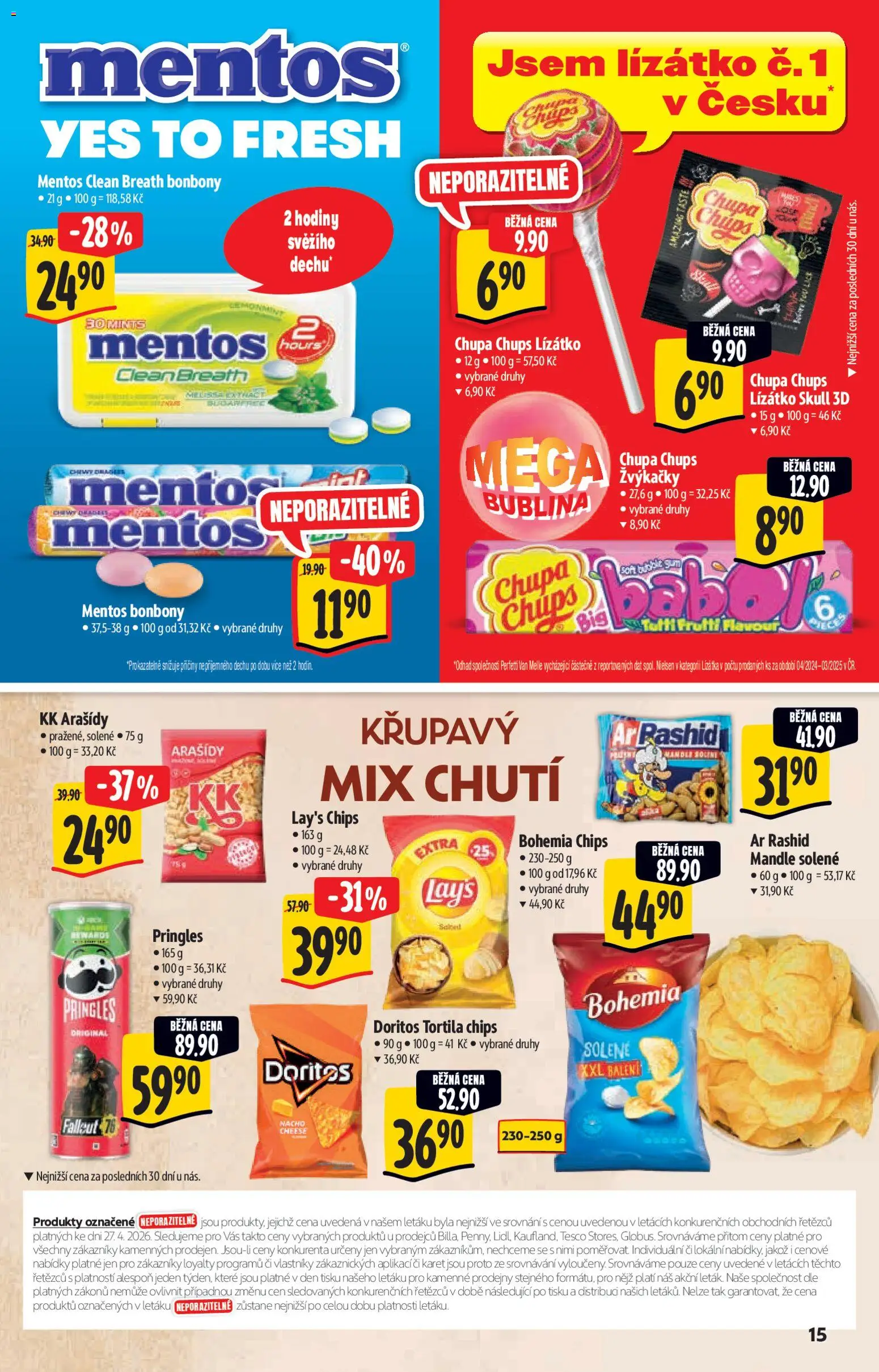 Albert katalog - Hypermarket od 06.05.2026 | Strana: 15 | Produkty: Hodiny, Doritos, Mandle, Lay's