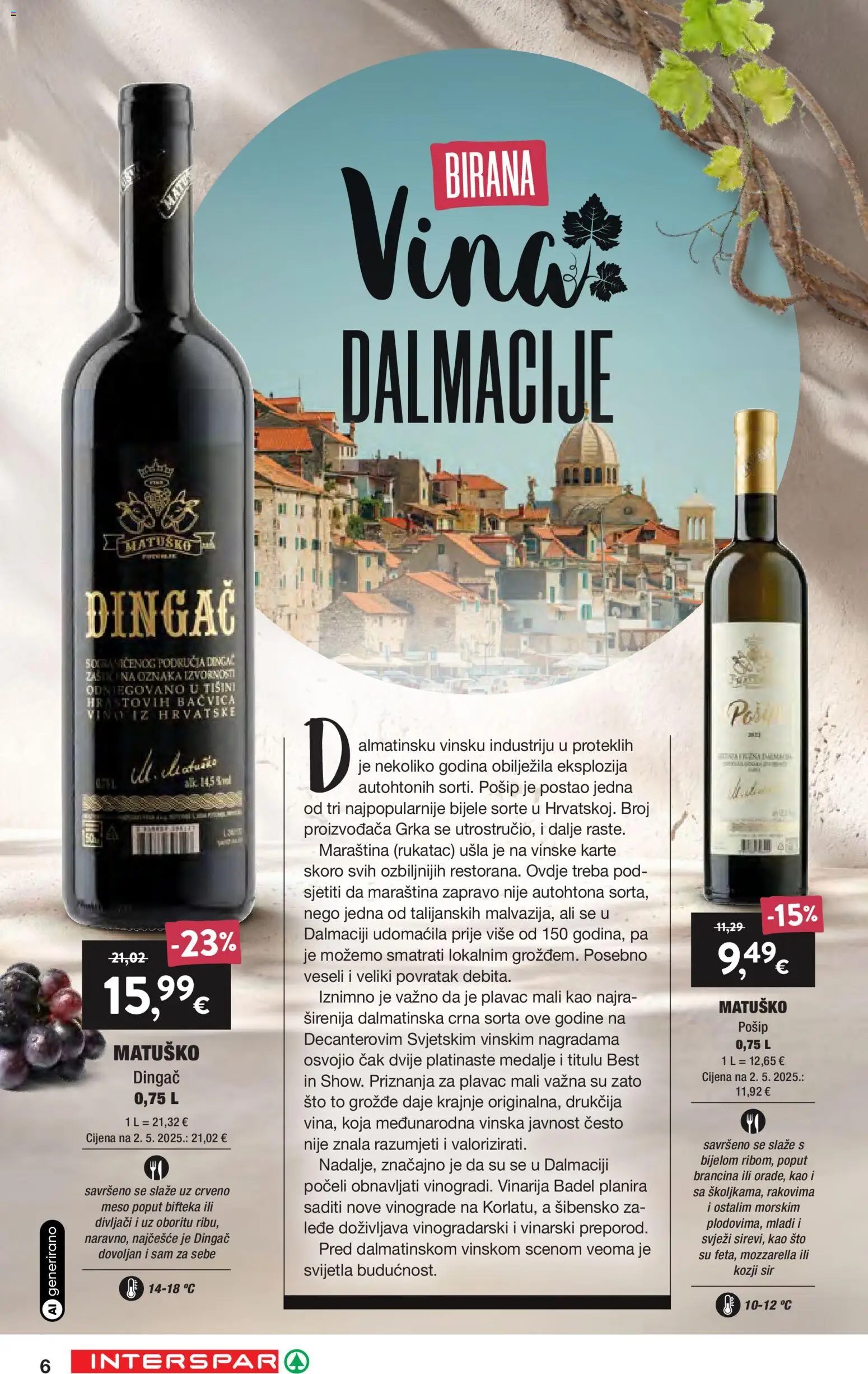 Interspar katalog | vrijedi od 16.09.2026 | Stranica: 6 | Proizvodi: Mozzarella, Sir, Badel, Grožđe