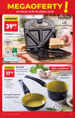 Pogląd oferty "Opiekacz do kanapek, Opiekacz do kanapek z antypoślizgowymi nóżkami, płytki z nieprzywierającą powłoką, moc 800 W." - ważna od 16.05.2026 | Strona: 3