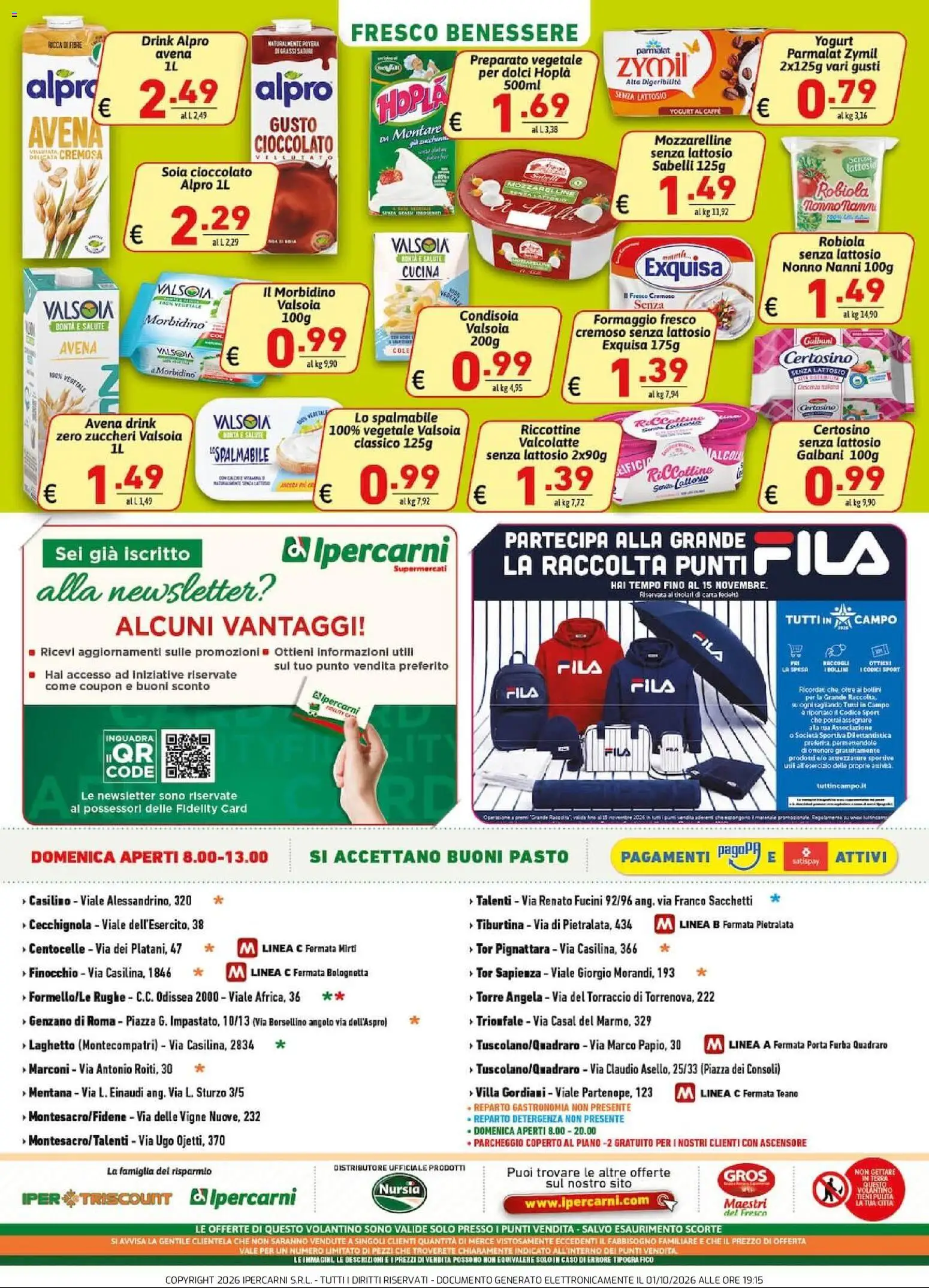 Volantino Ipercarni del 02/10/2026 | Pagina: 16 | Prodotti: Yogurt, Cioccolato, Robiola, Terra