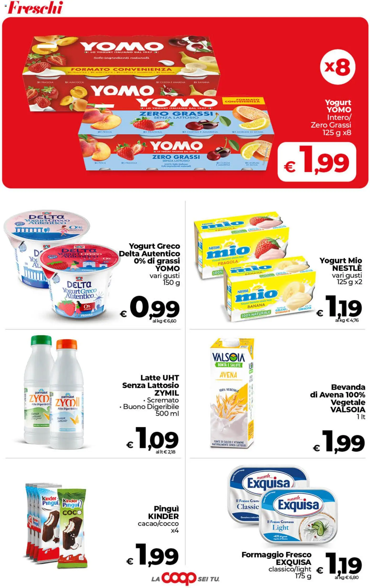 Volantino COOP del 10/07/2026 | Pagina: 12 | Prodotti: Yogurt greco, Latte, Pesca, Amarena
