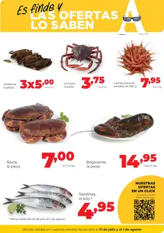 Vista previa Alimerka Fin de semana válido desde el 30/07/2026 | Página: 3 | Productos: Bandeja, Gamba