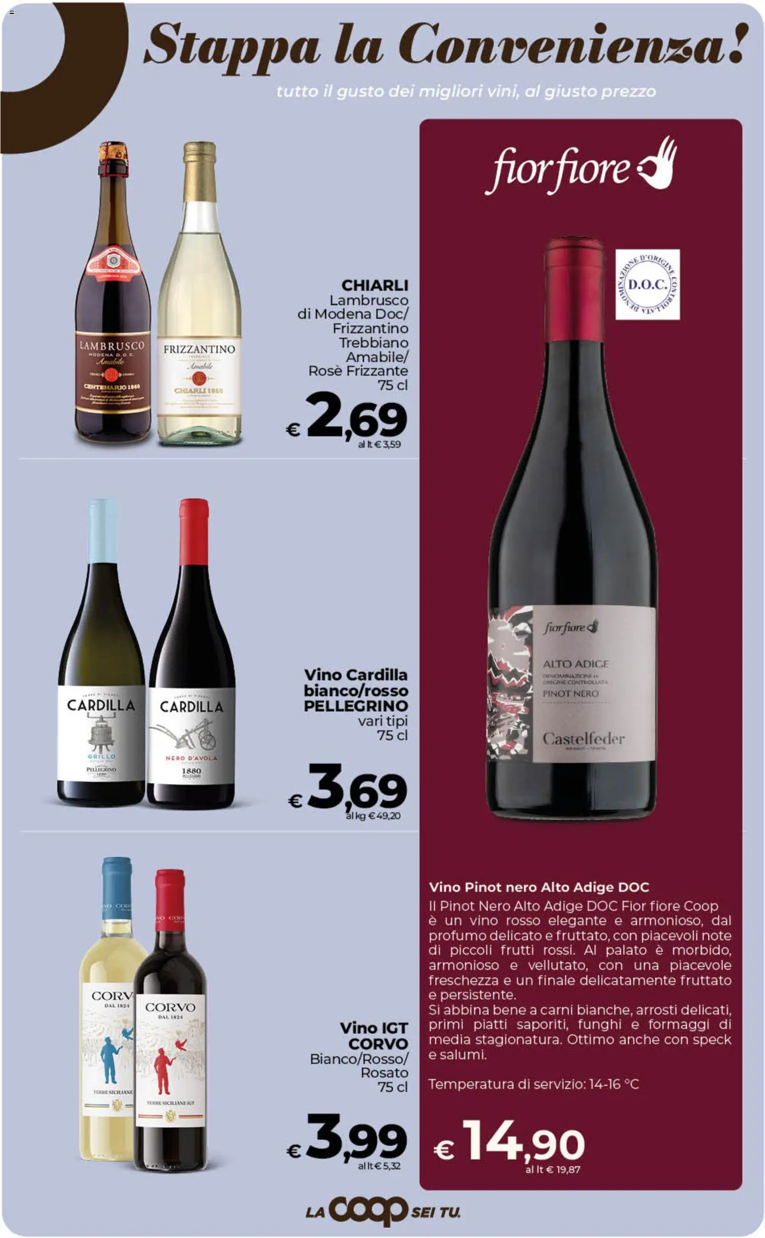 Volantino Ipercoop del 22/09/2026 | Pagina: 40 | Prodotti: Piatti, Funghi, Vino rosso, Lambrusco