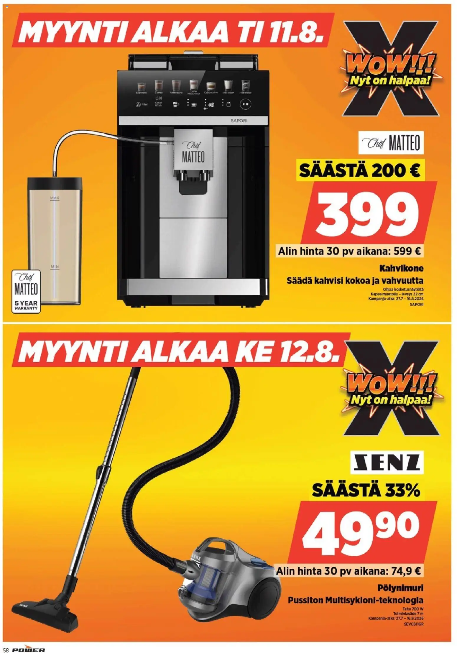 Power tarjoukset – voimassa 10/08/2026 alkaen | Sivu: 58