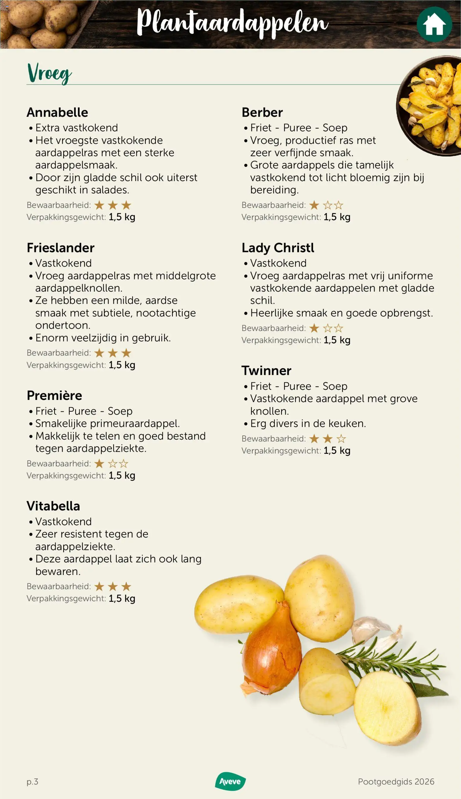 {H1} | Pagina: 3 | Producten: Friet, Aardappel
