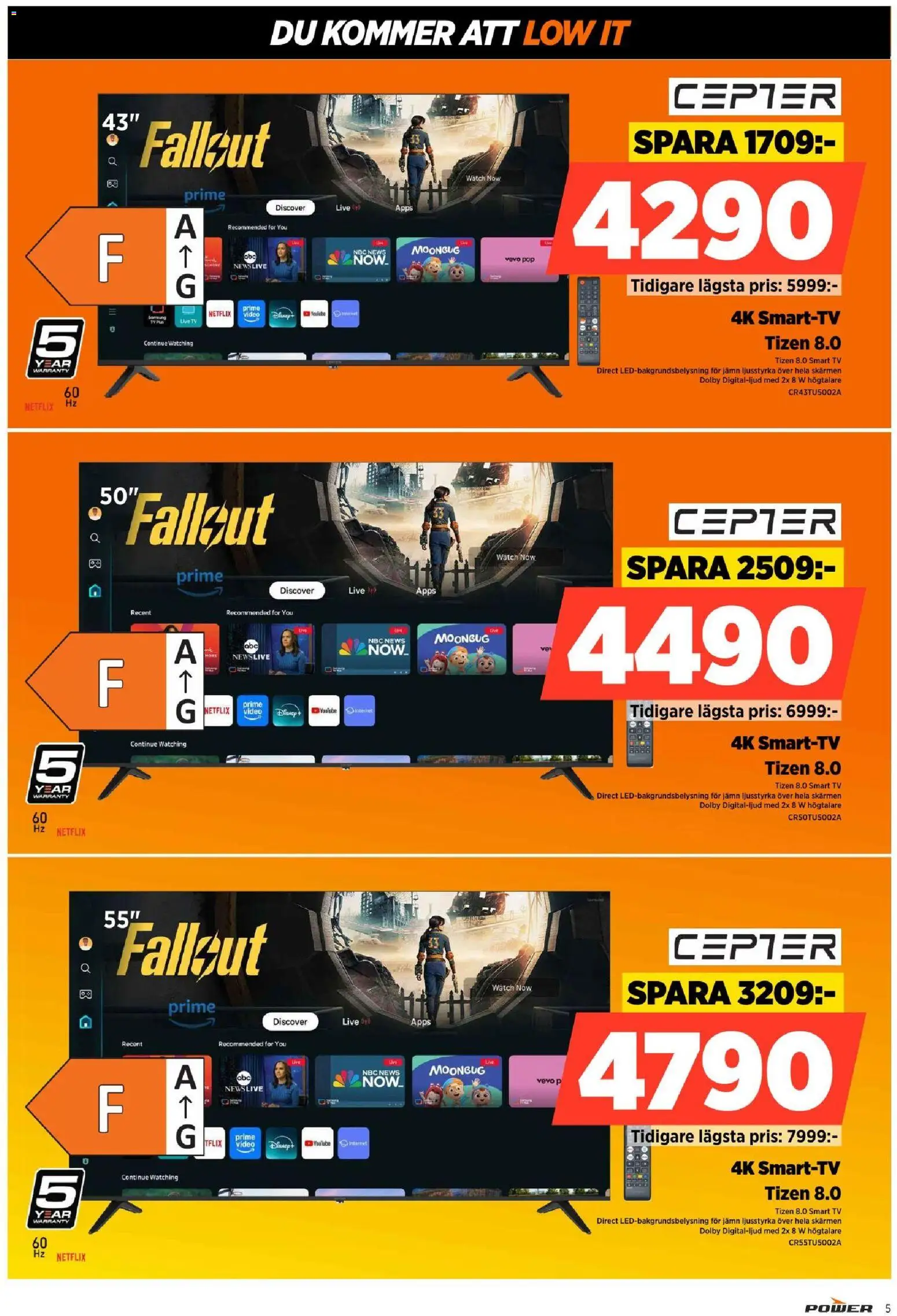 Power reklamblad aktuell från 12/10/2026 | Sida: 5 | Produkter: Smart tv, Tv, Högtalare