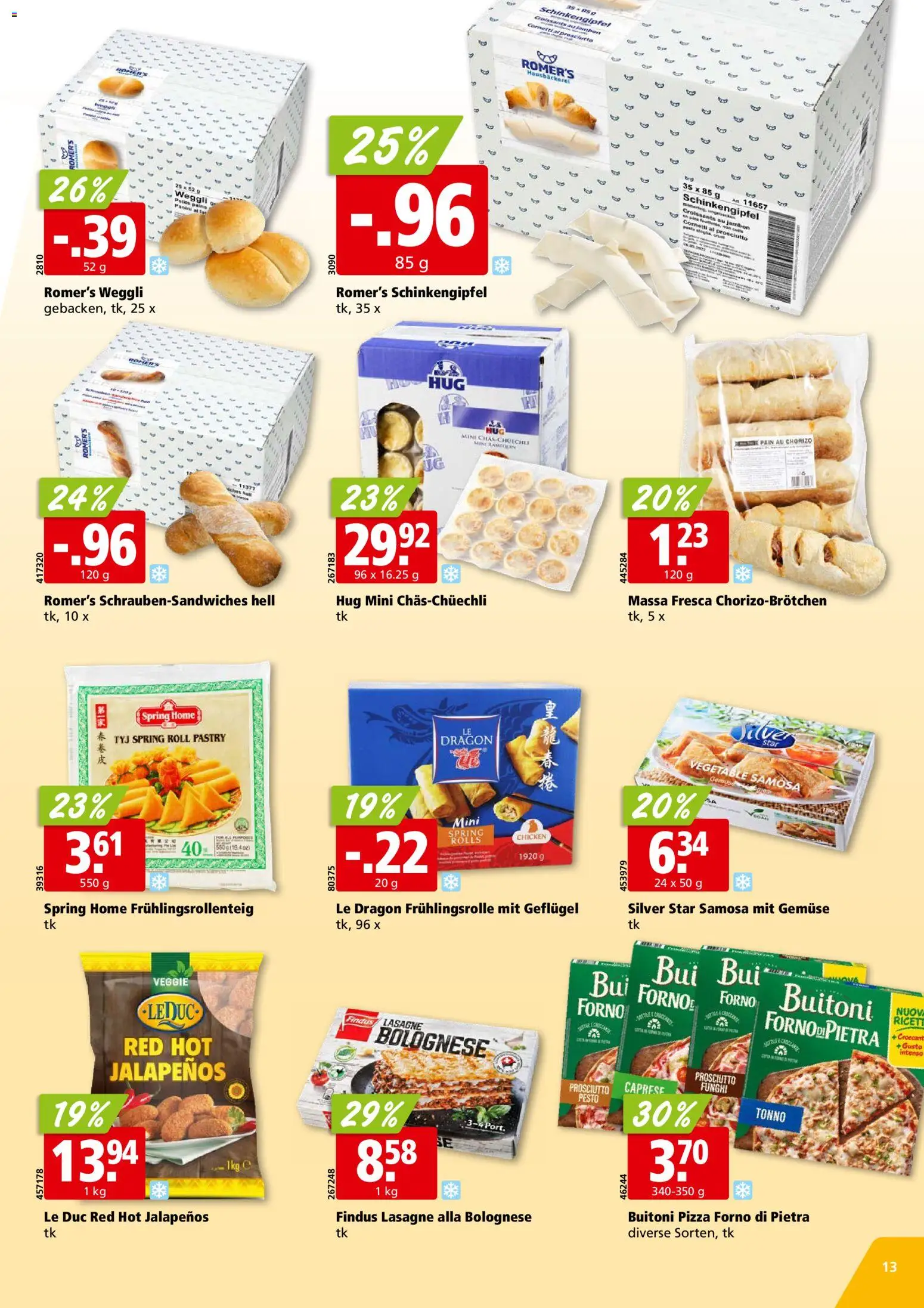 Aligro aktionen Chavannes, Matran, Genf, Sitten – gültig ab 25.05.2026 | Seite: 13 | Produkte: Pizza, Gemüse