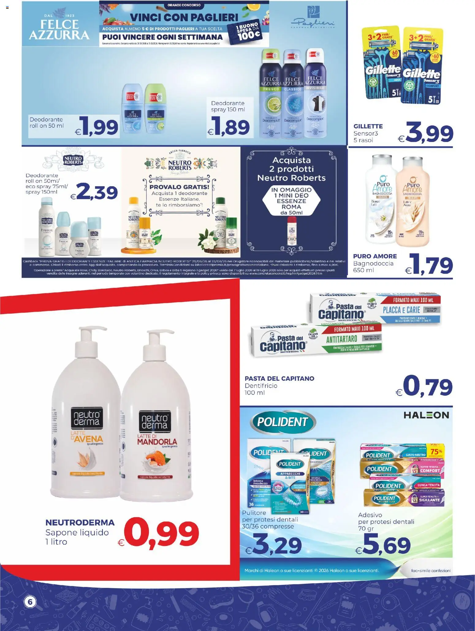 Volantino Pilato del 07/07/2026 | Pagina: 6 | Prodotti: Sapone, Deodorante, Tè, Pasta