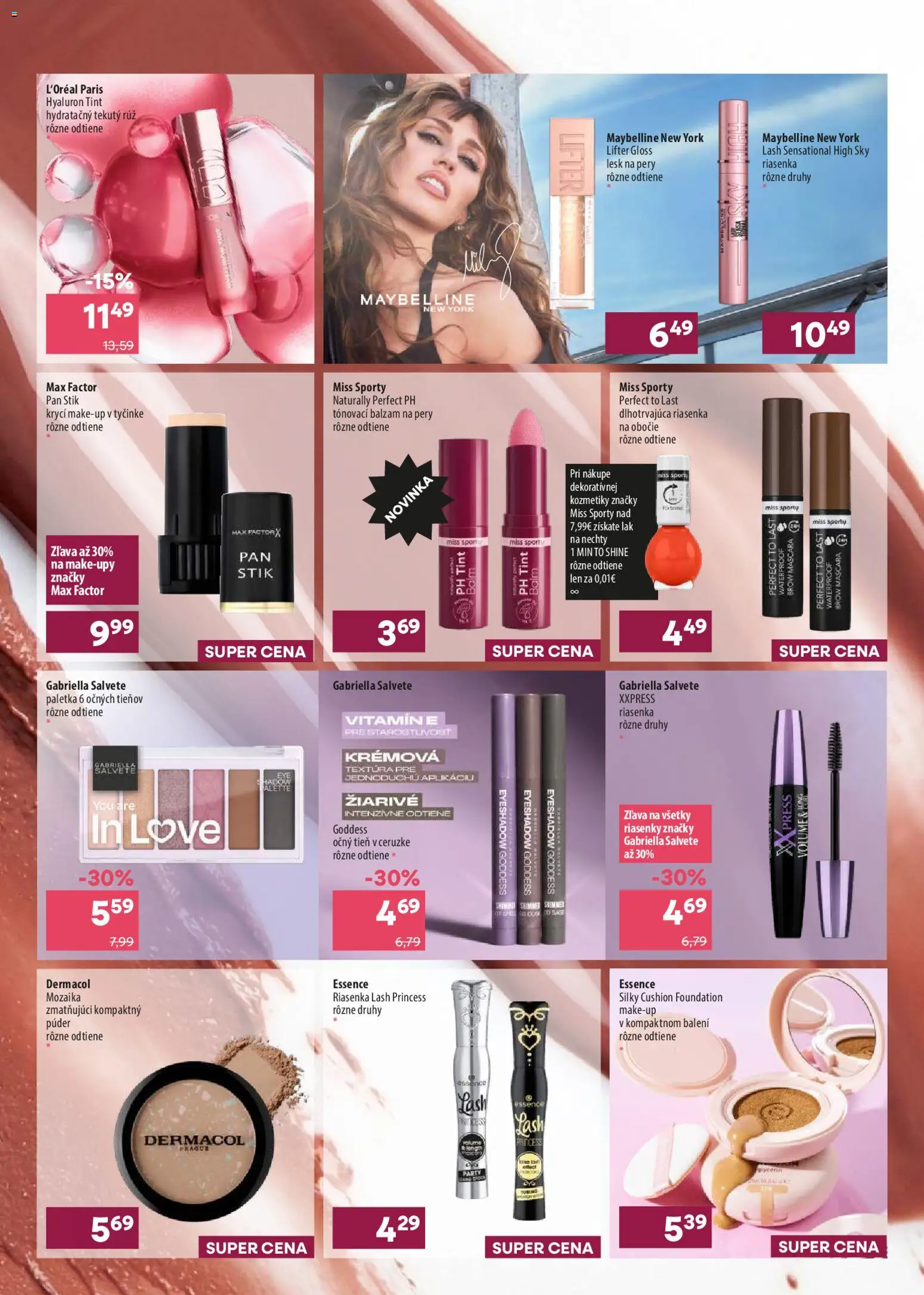 Nové 101 drogerie akcie – leták je platný od 21.10.2026 | Strana: 2 | Produkty: Pás, Púder, Riasenka, Lesk na pery