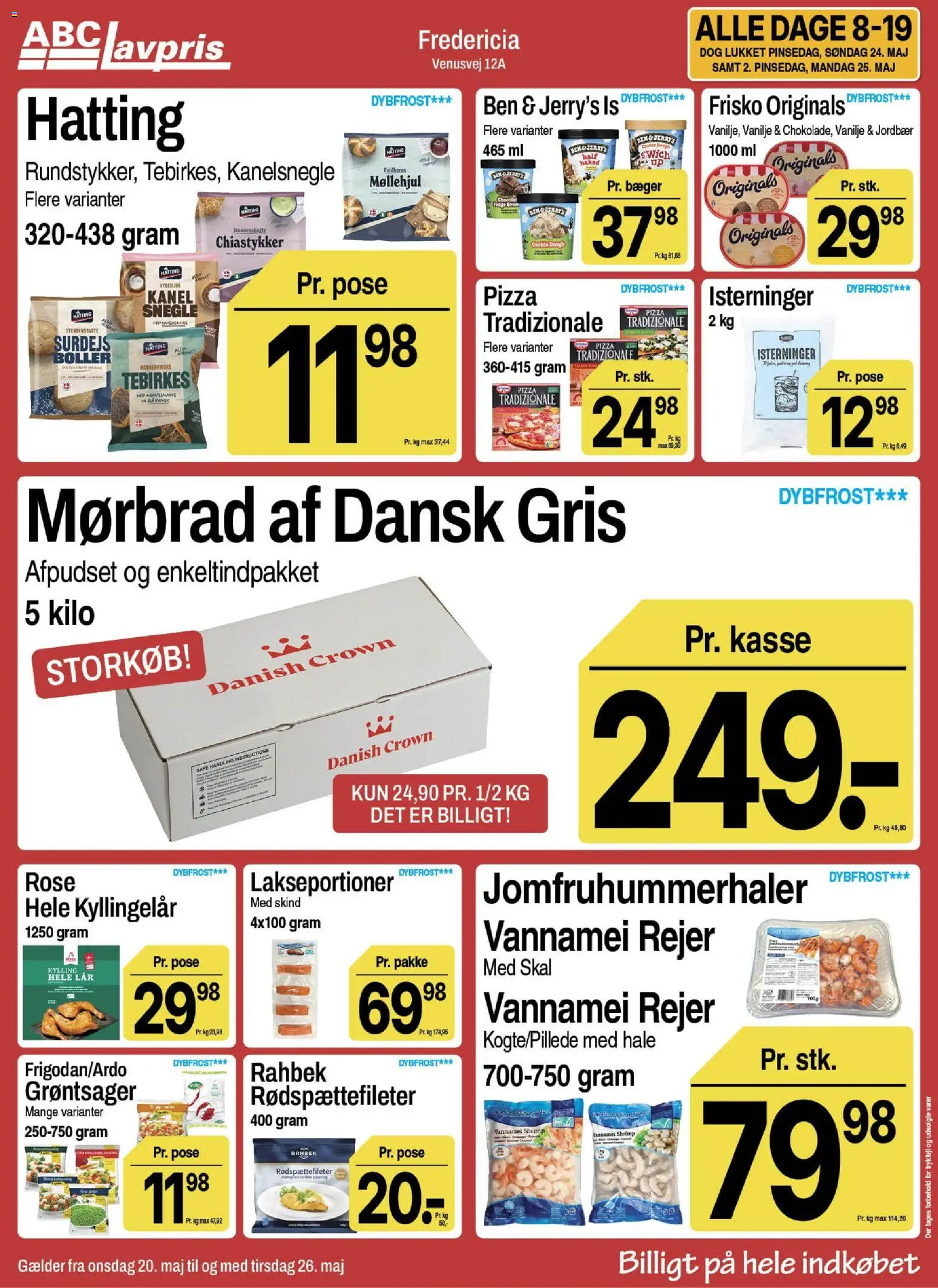 Abc Lavpris tilbudsavis – gyldig fra 20.05.2026 | Side: 8 | Produkter: Jordbær, Is, Vanilje, Rejer