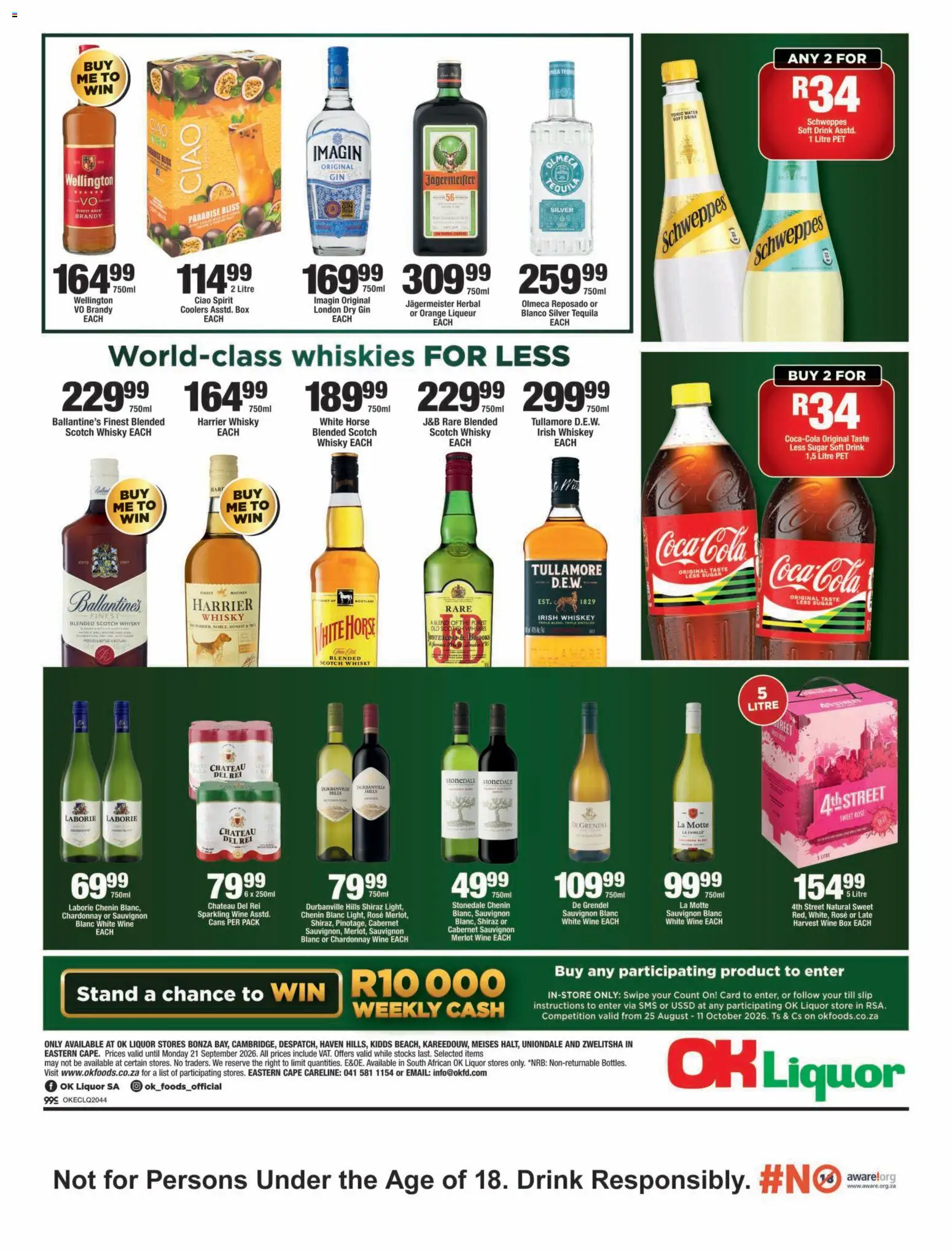 New OK Foods catalogue – valid from 09/09/2026 | Page: 2 | Products: Brandy, Tequila, Gin, Sugar