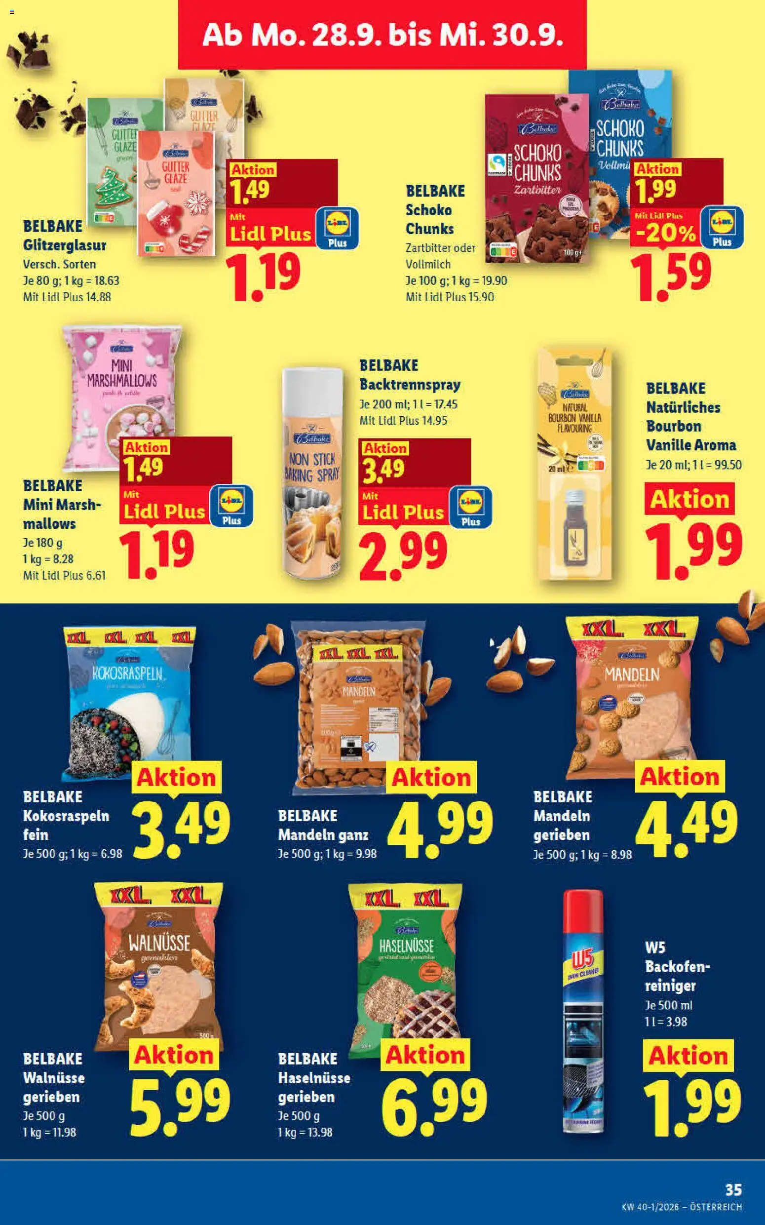 Lidl - Flugblatt gültig ab 24.09.2026 | Seite: 42 | Produkte: Vanille, Vollmilch, Haselnüsse, Bourbon