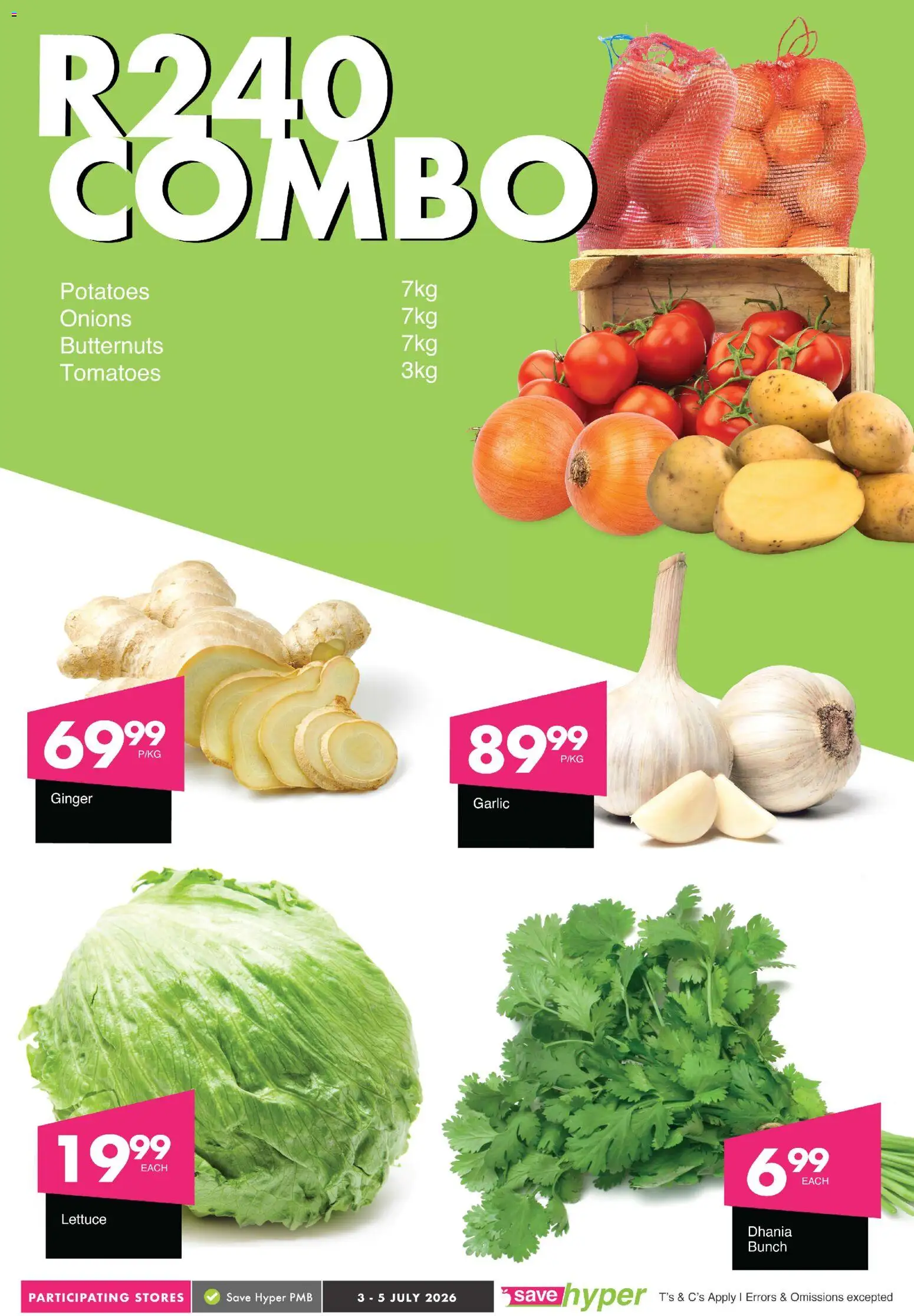 New Save catalogue – valid from 03/07/2026 | Page: 4 | Products: Tomatoes, Potatoes, Onions, Lettuce