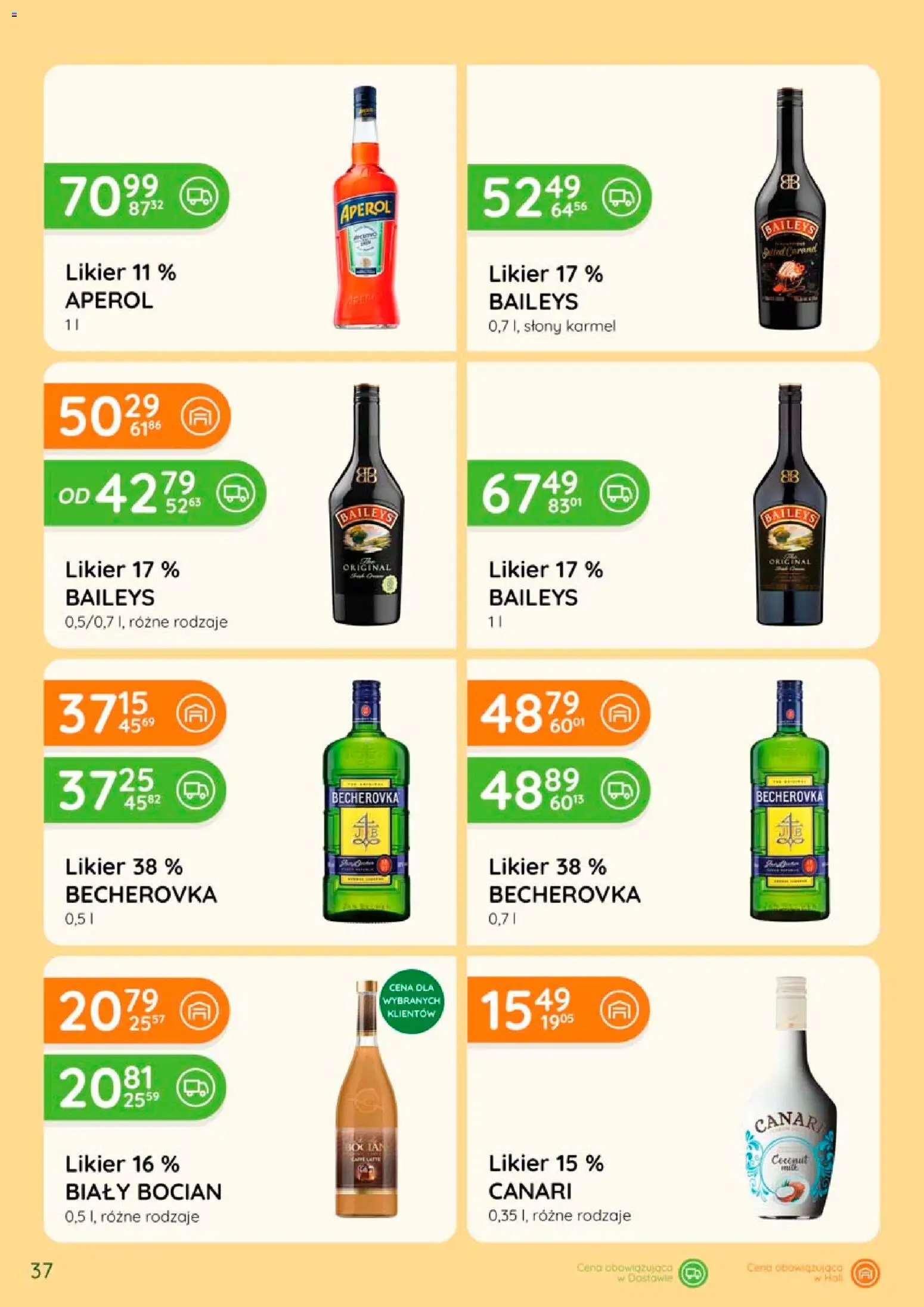 Eurocash gazetka - Katalog Alkoholowy od 01.08.2026 | Strona: 37 | Produkty: Baileys, Becherovka, Aperol