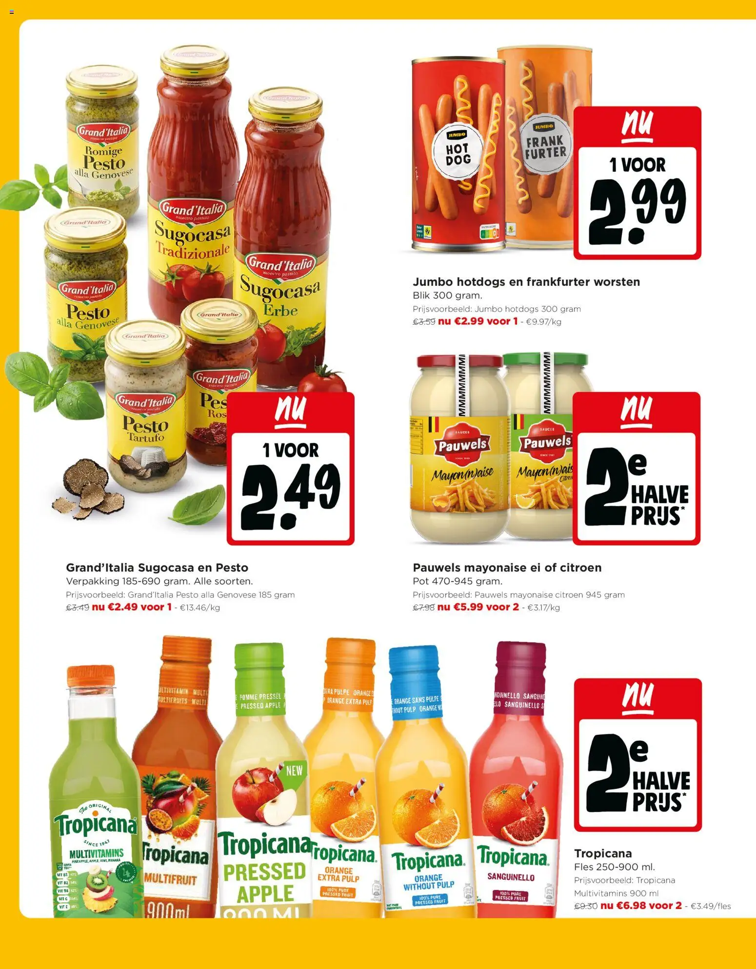 {H1} | Pagina: 10 | Producten: Tropicana, Pesto, Fruit, Mayonaise