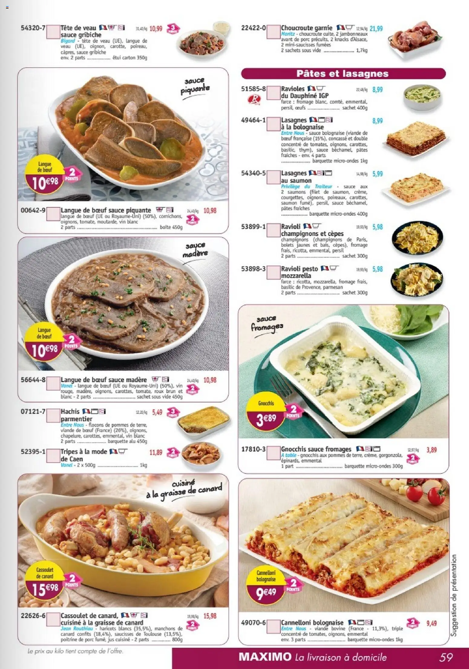 {H1} | Page: 59 | Produits: Persil, Viande de bœuf, Parmesan, Porc