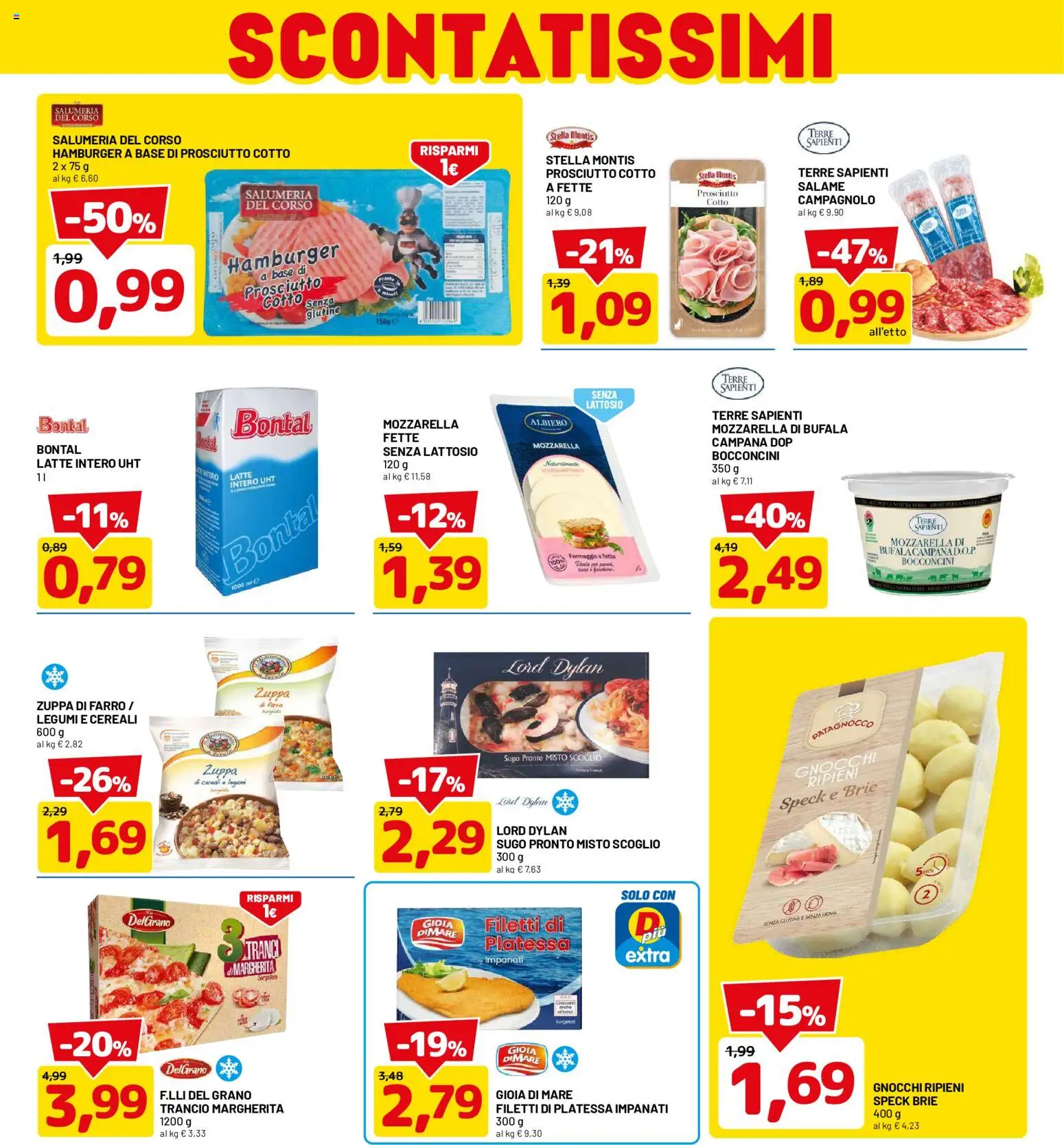 Volantino D Più del 01/10/2026 | Pagina: 14 | Prodotti: Legumi, Hamburger, Latte intero, Senza lattosio