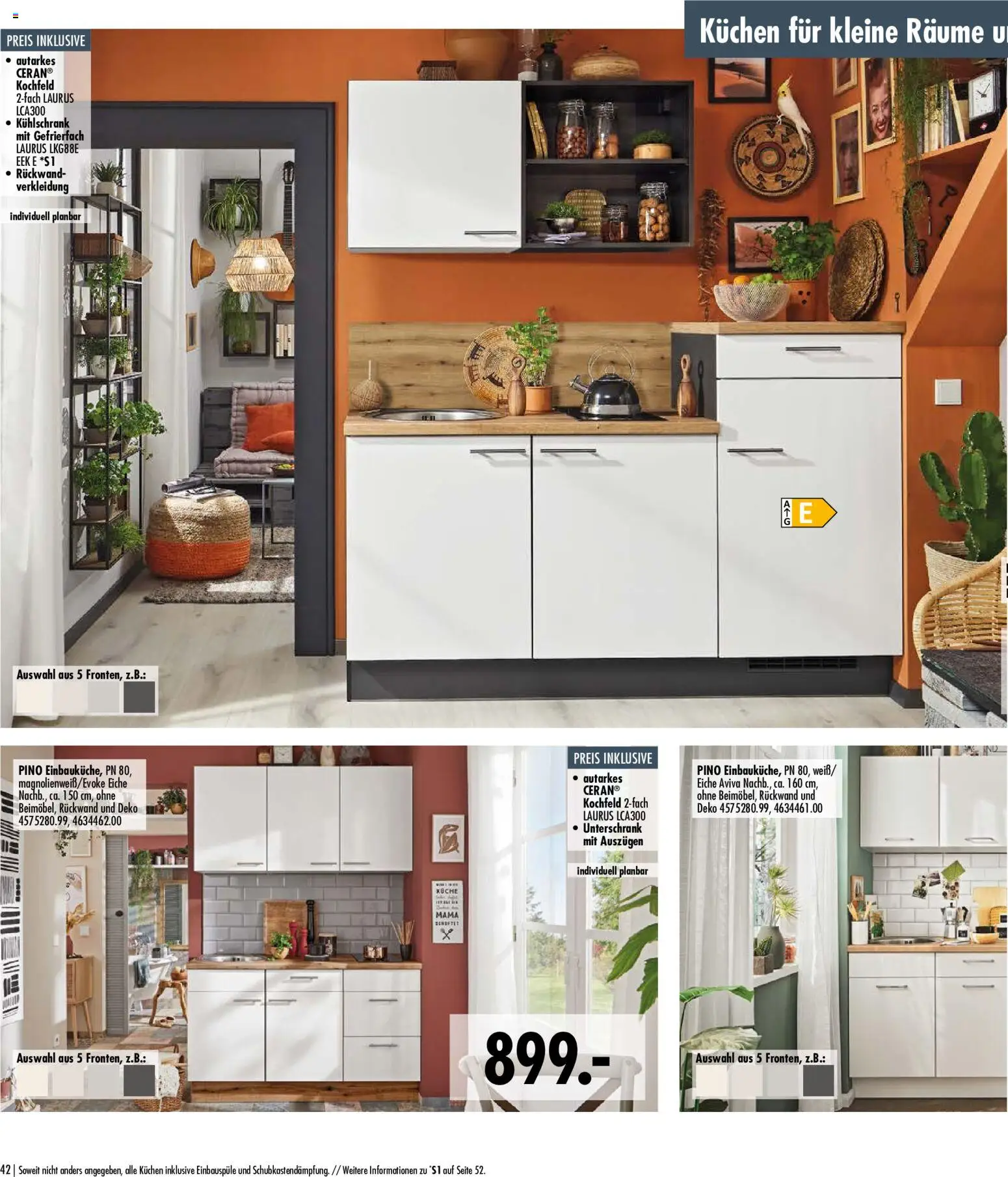 SB Möbel Boss Küchenkatalog 2026 – gültig ab 09.04.2026 | Seite: 42 | Produkte: Küche, Kühlschrank, Kochfeld, Unterschrank