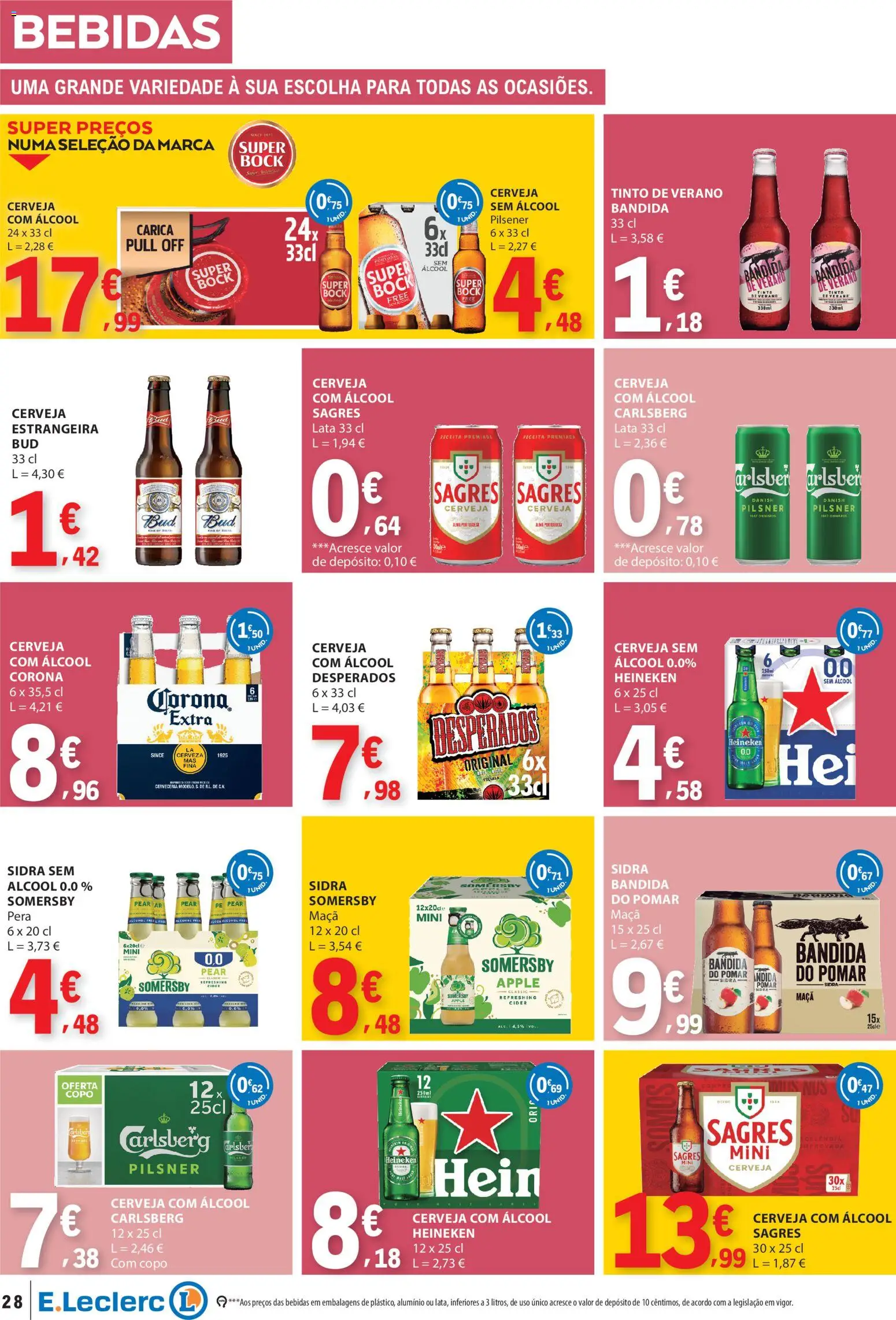 E.Leclerc folheto │ válido de 03/09/2026 | Página: 28 | Produtos: Sidra, Maça, Somersby, Álcool