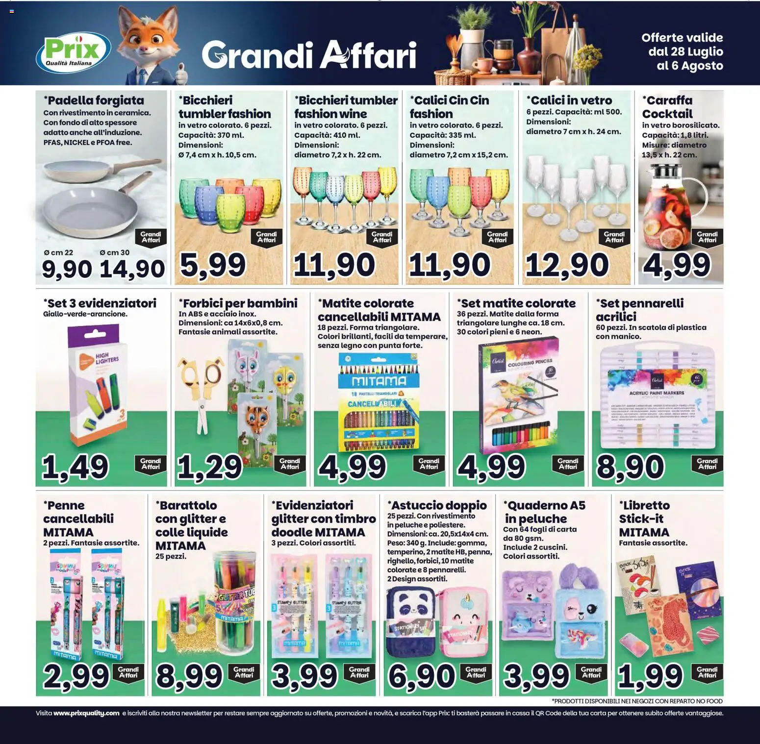 Volantino Prix del 28/07/2026 | Pagina: 23 | Prodotti: Matite colorate, Pennarelli, Pastelli, Scatola