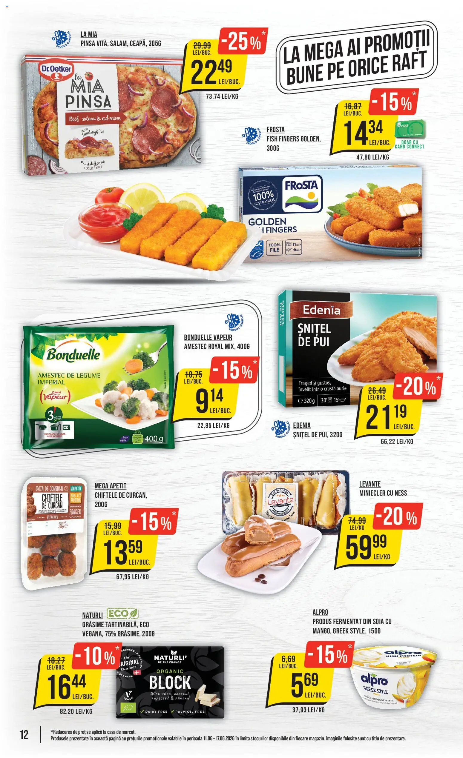 Noul catalog Mega Image – valabil de la 11.06.2026 | Pagină: 12 | Produse: Delgeç, Masaüstü kılıfı, Hacıyatmaz Kedi Oyuncağı, Chiftele