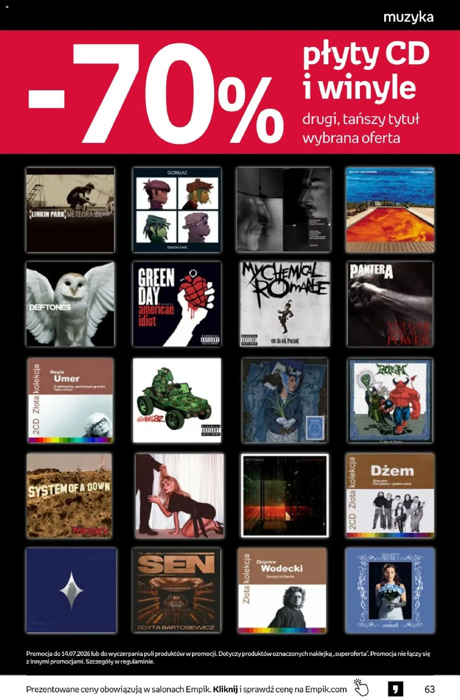 Empik promocje - Tom kultury Muzyka od 17.06.2026 | Strona: 12