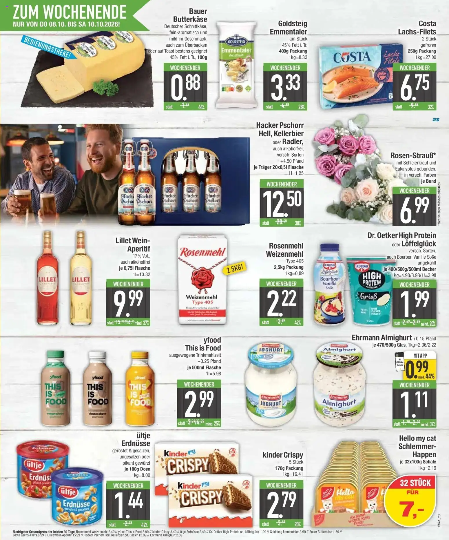 E center Prospekt Donauwörth (ab 05.10.2026) zum Blättern | Seite: 25 | Produkte: Grieß, Weizenmehl, YFood, Soße