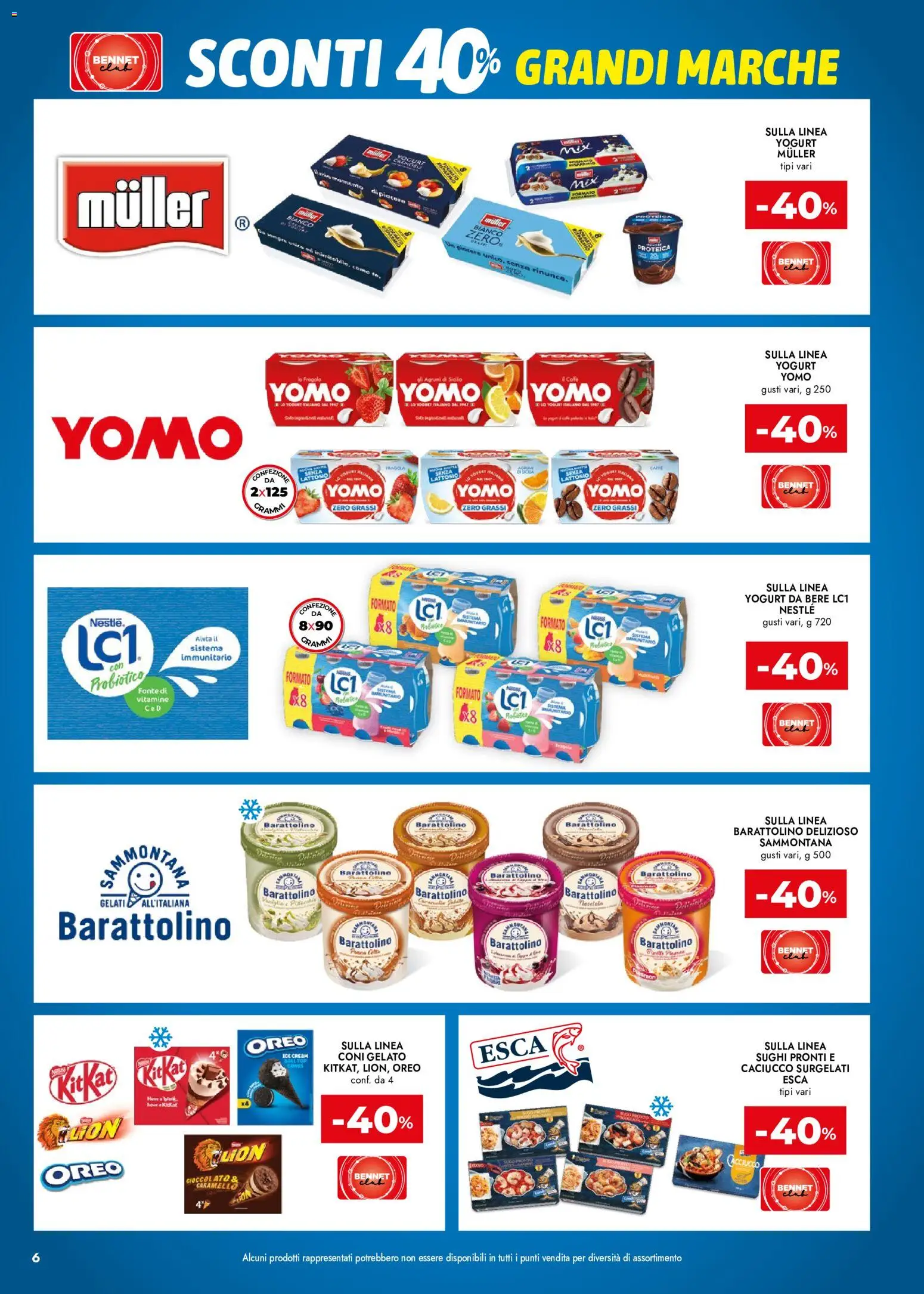 Volantino bennet del 21.05.2026 | Pagina: 6 | Prodotti: Yogurt, Cioccolato, Gelato, Agrumi