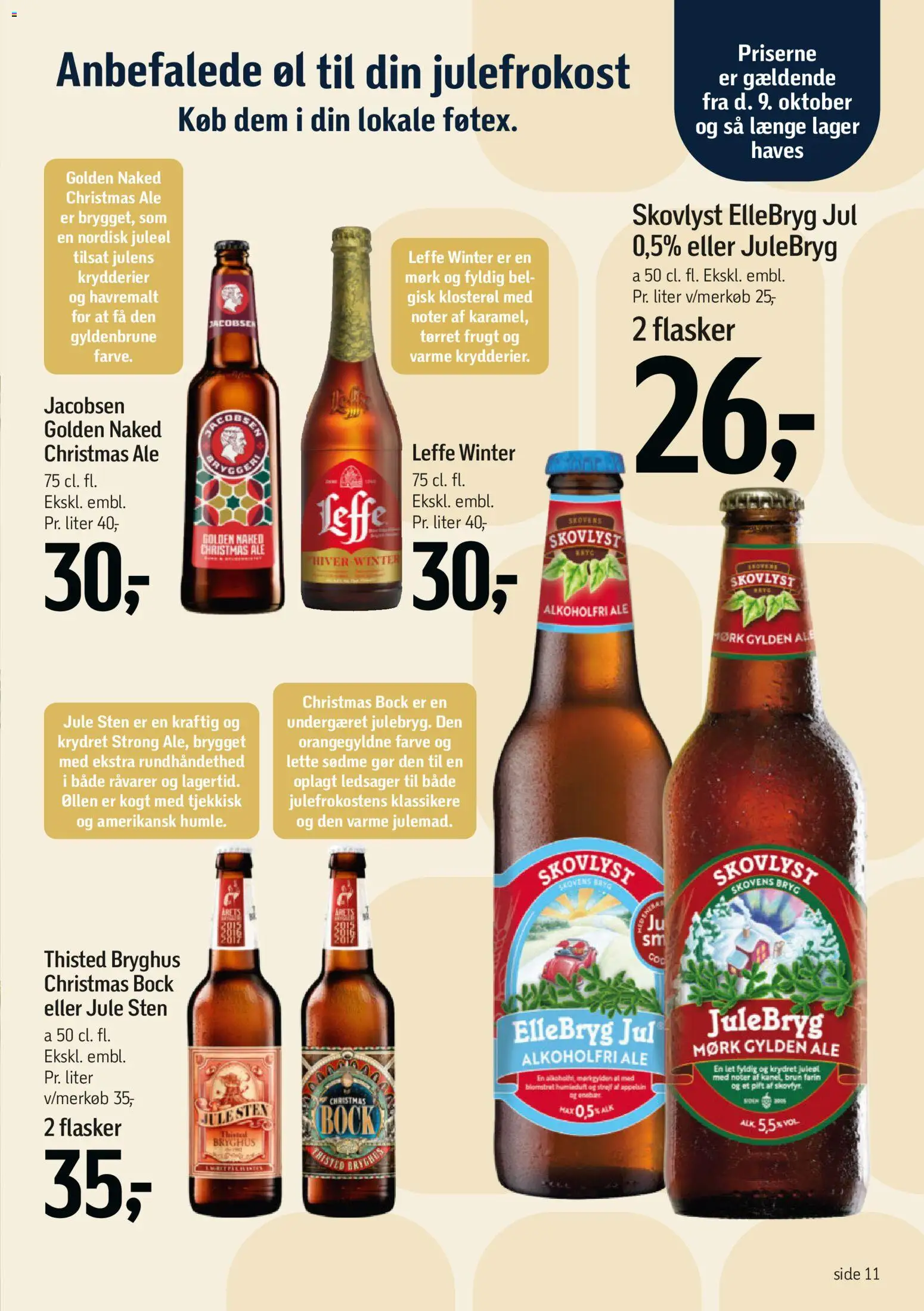Føtex tilbudsavis – gyldig fra 15/09/2026 | Side: 11 | Produkter: Øl, Brun farin, Tørret frugt, Søm